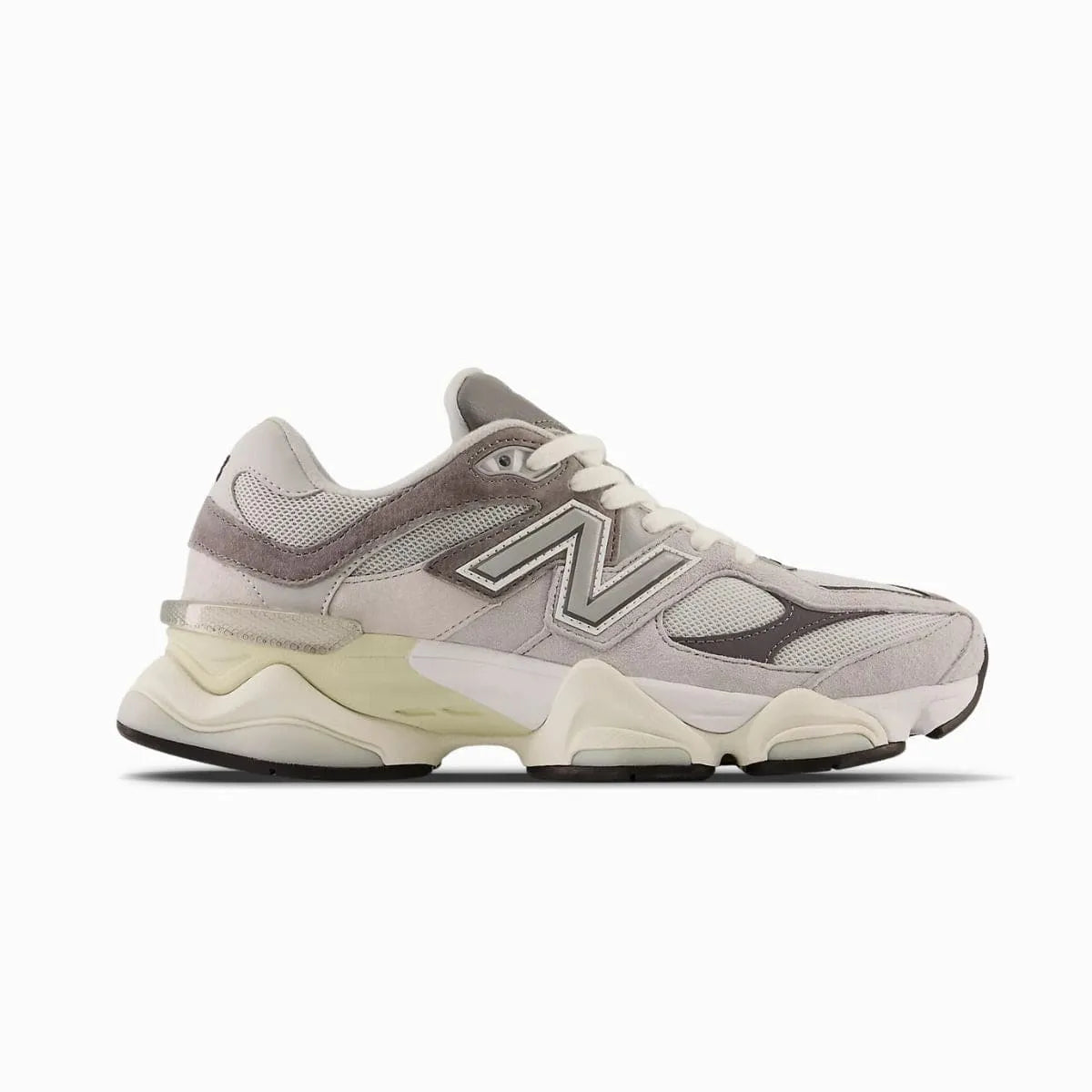 New Balance 9060 with white replacement-laces by Kicks Shoelaces