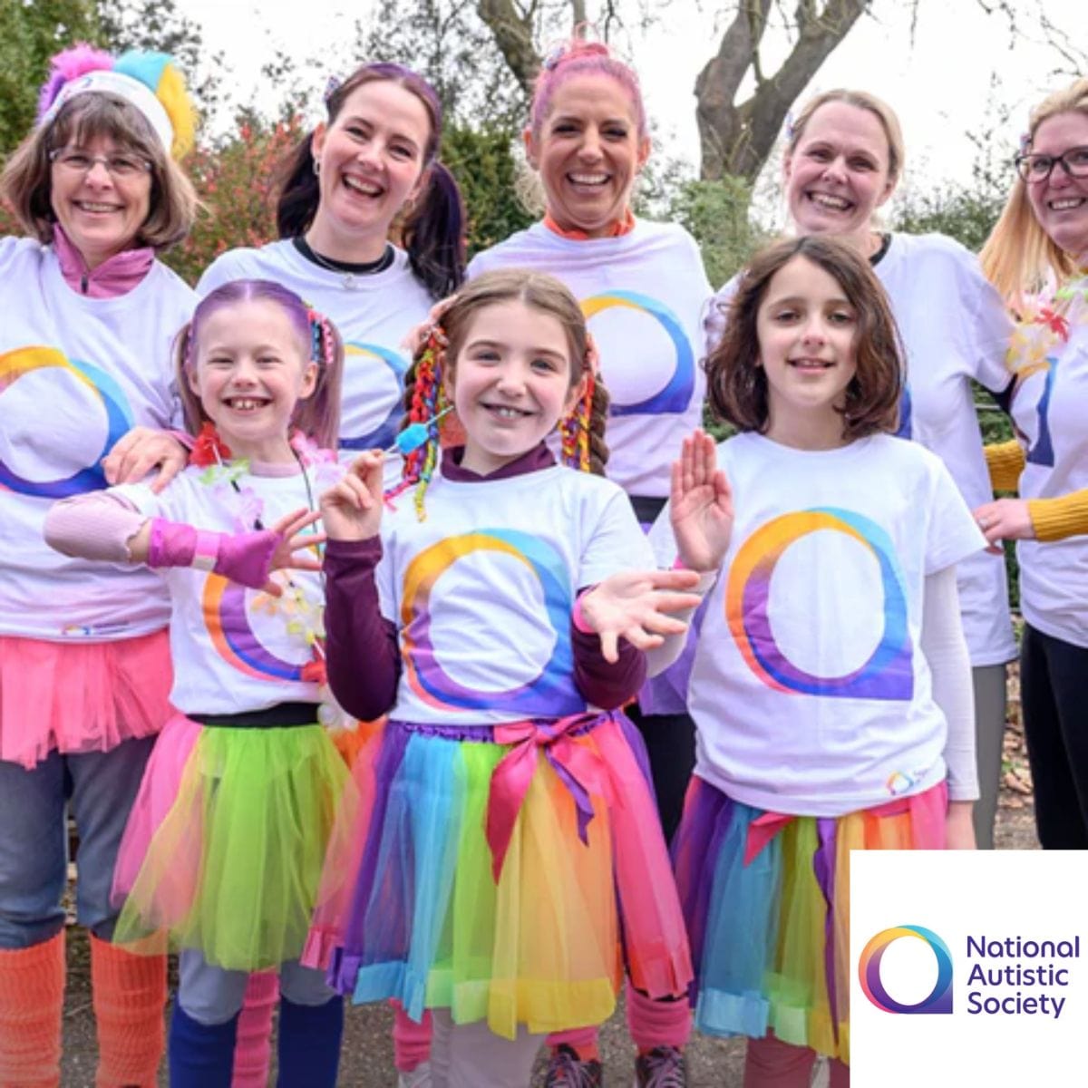 Custom rainbow shoelaces designed by Kicks Shoelaces for World Autism Acceptance Week, supporting the National Autistic Society’s inclusion campaign.