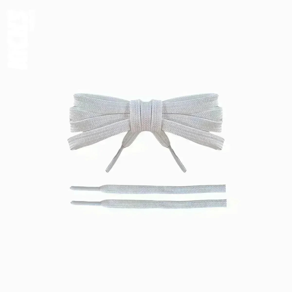 White replacement laces for Adidas Adizero Takumi Sen 10 running shoes by Kicks Shoelaces.
