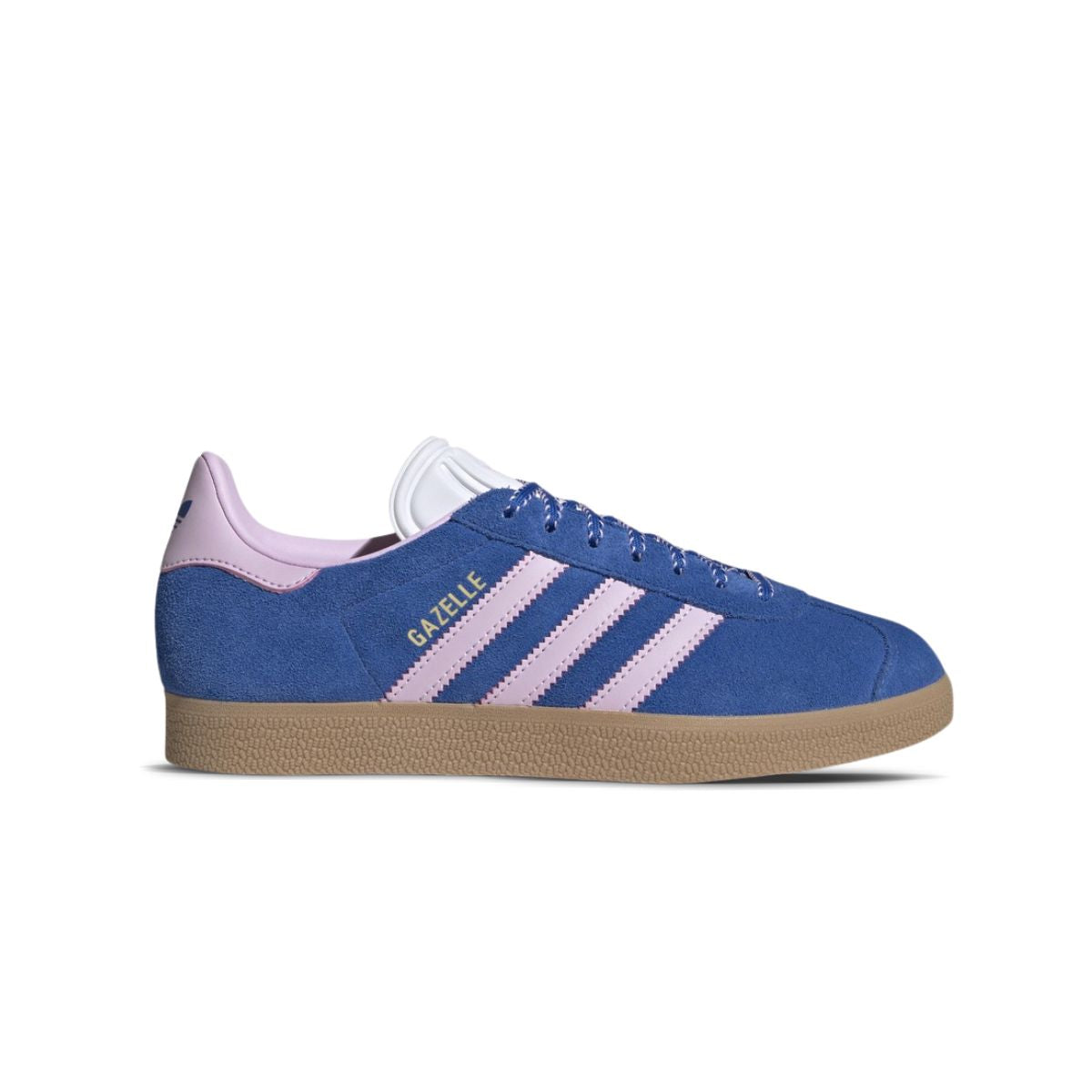 Blue/pink sawtooth laces for Adidas Gazelle by Kicks Shoelaces