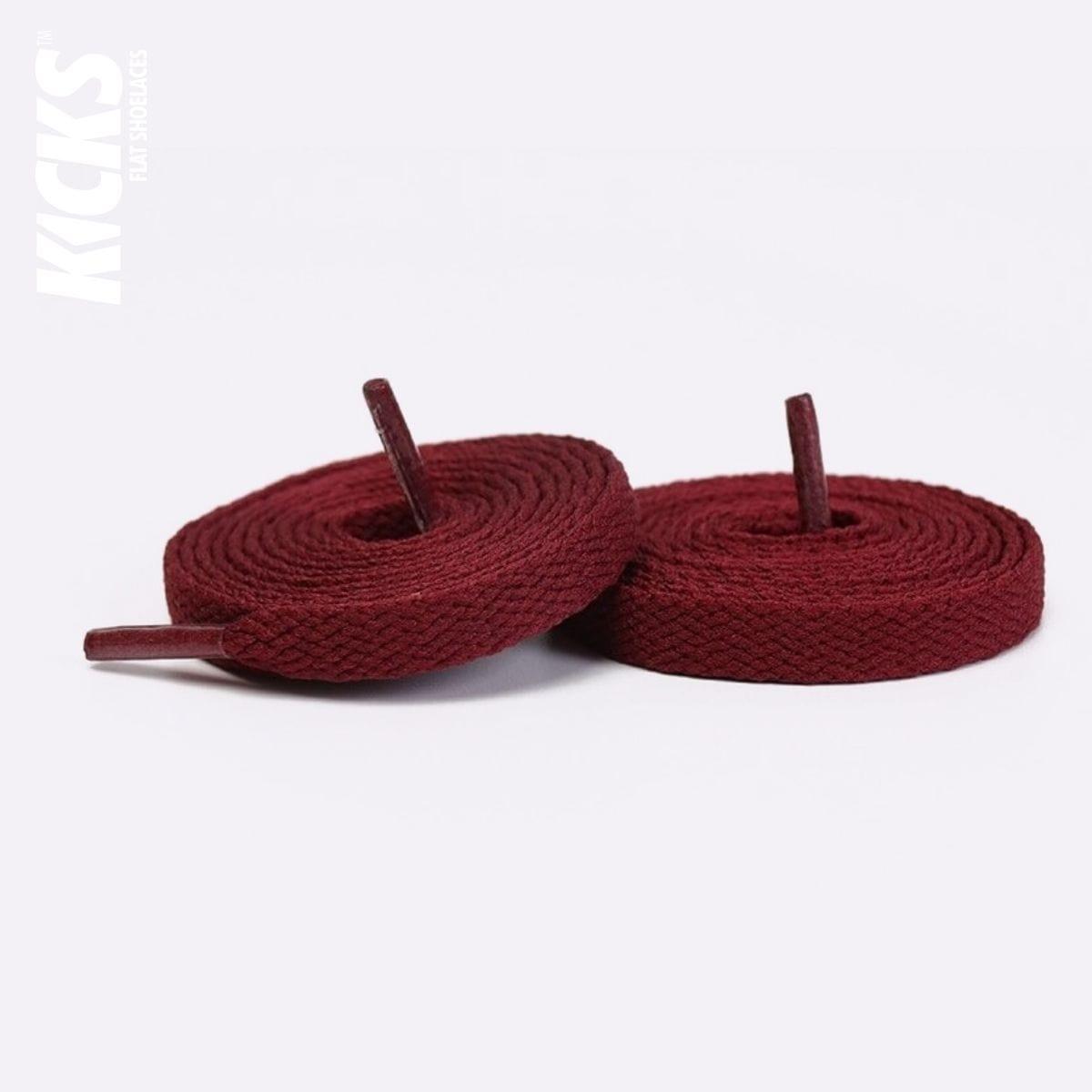 Adidas Superstar with wine red shoelaces for shoes, sneakers, and trainers by Kicks Shoelaces.