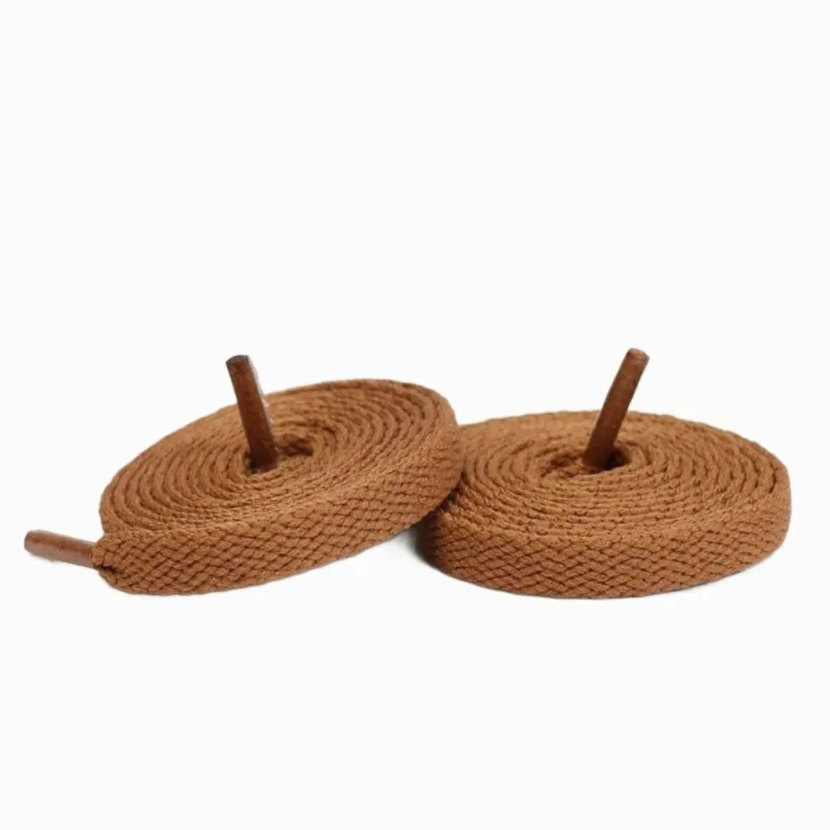 Jordan University Blue sneakers with brown shoelaces for shoes, sneakers, and trainers by Kicks Shoelaces.