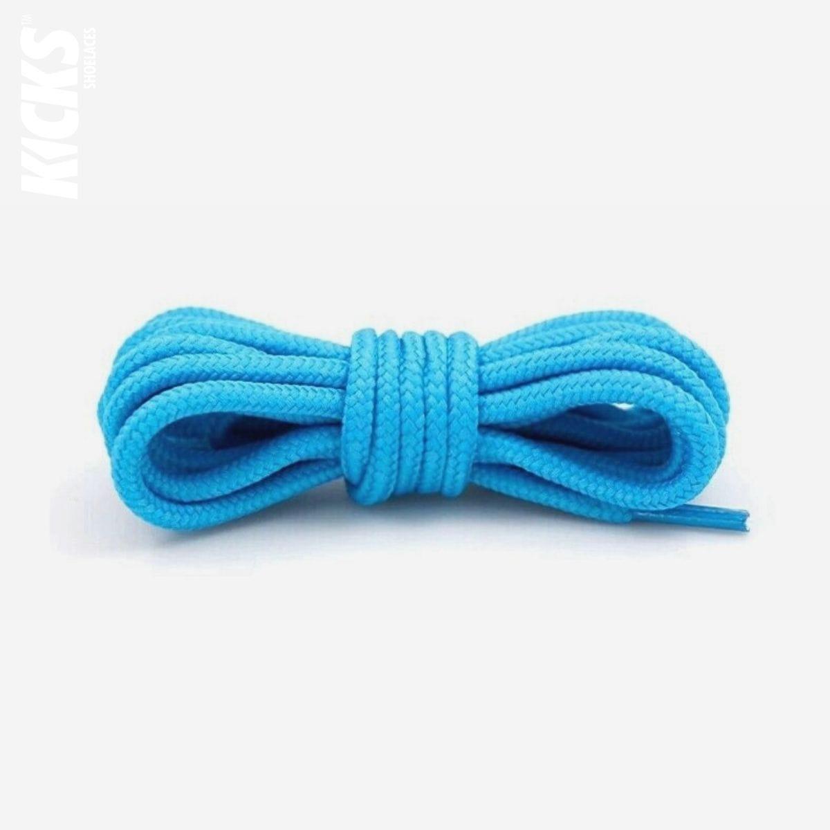 Sky blue replacement laces for Nike Air Max 95 sneakers, round shoelaces by Kicks Shoelaces
