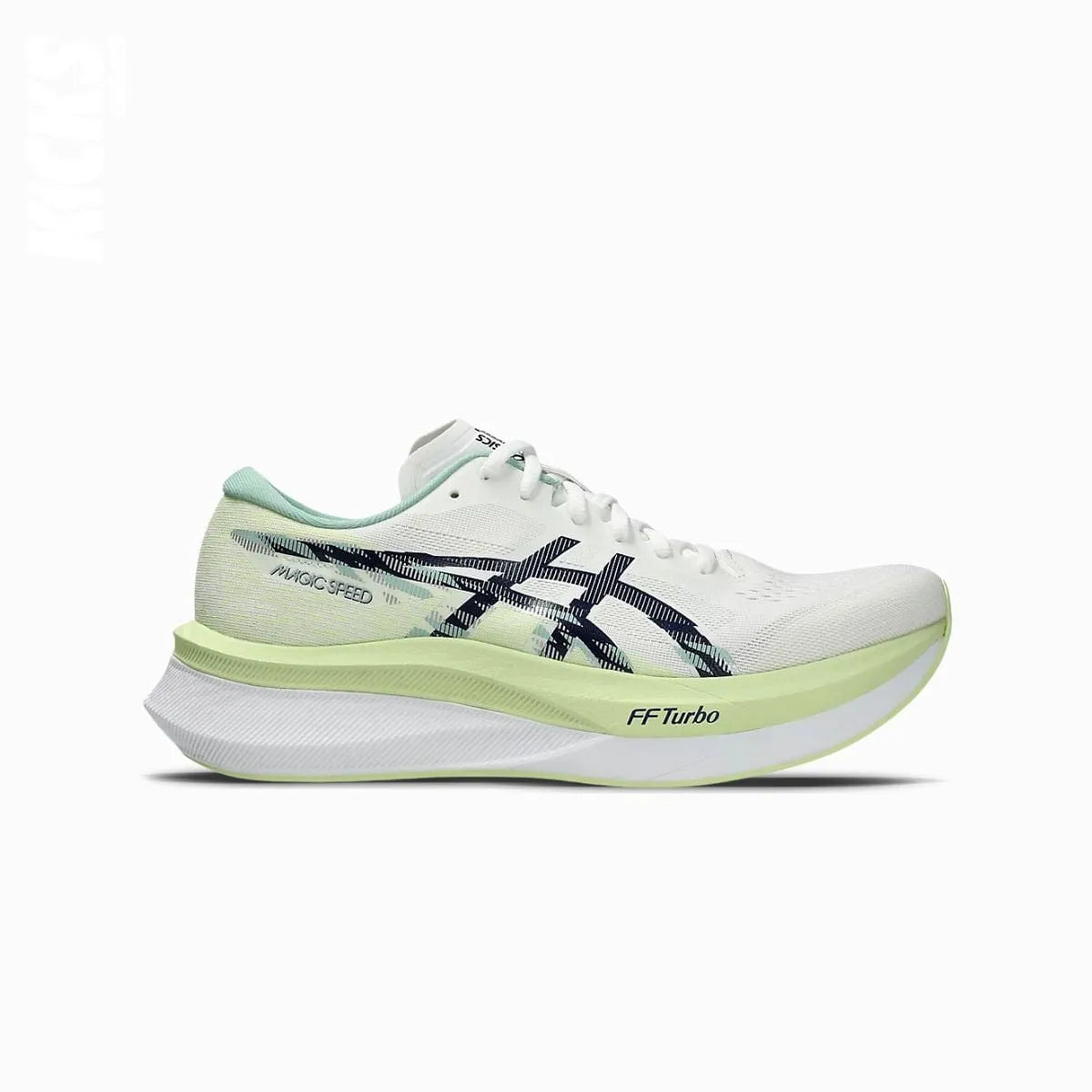 Asics Magic Speed replacement laces by Kicks Shoelaces, performance running shoe laces in multiple lengths and colors.