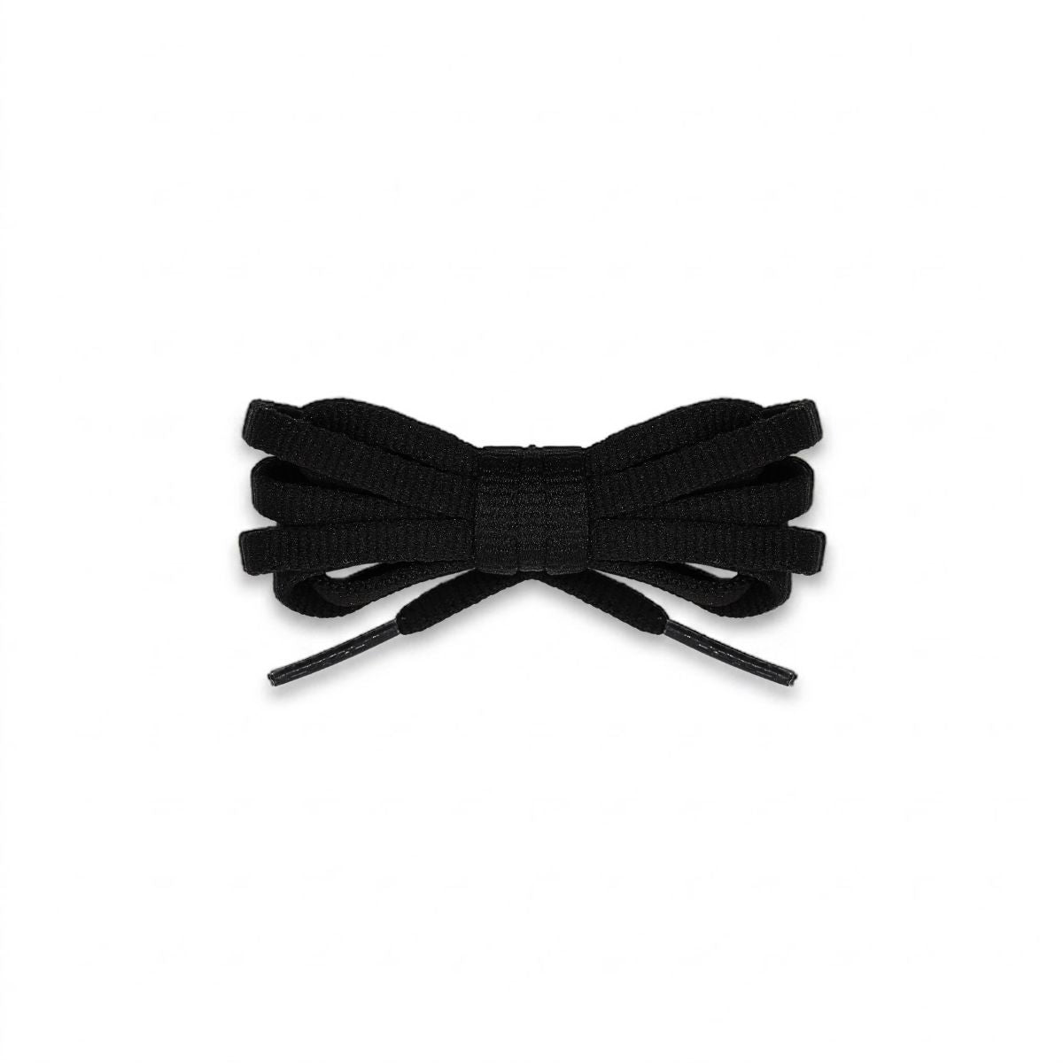 Black replacement shoelaces for Hoka Rincon 4 running shoes, lightweight laces designed for speed and comfort by Kicks Shoelaces.