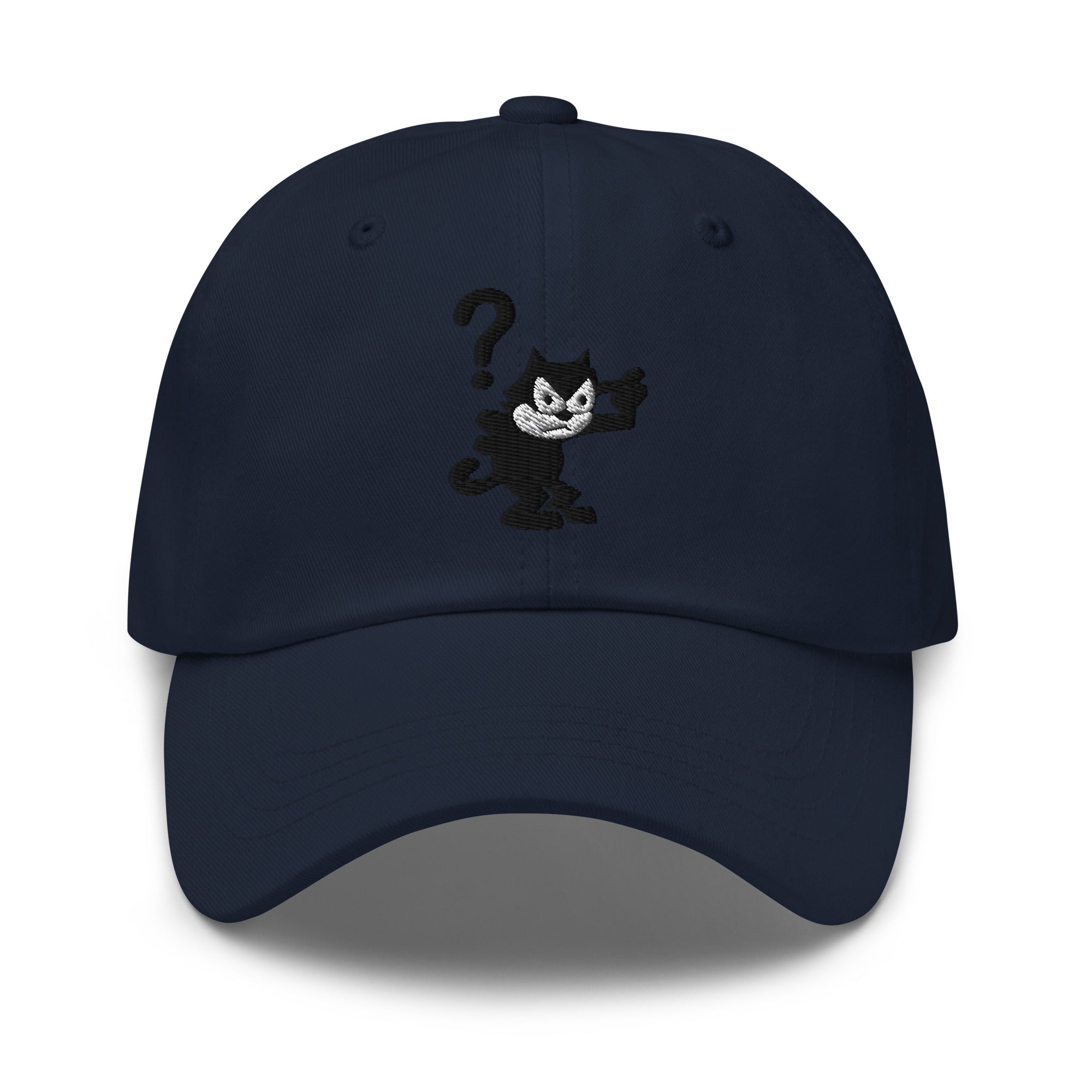 Navy dad hat featuring a 1920 Felix the Cat design from Disney’s early animation era