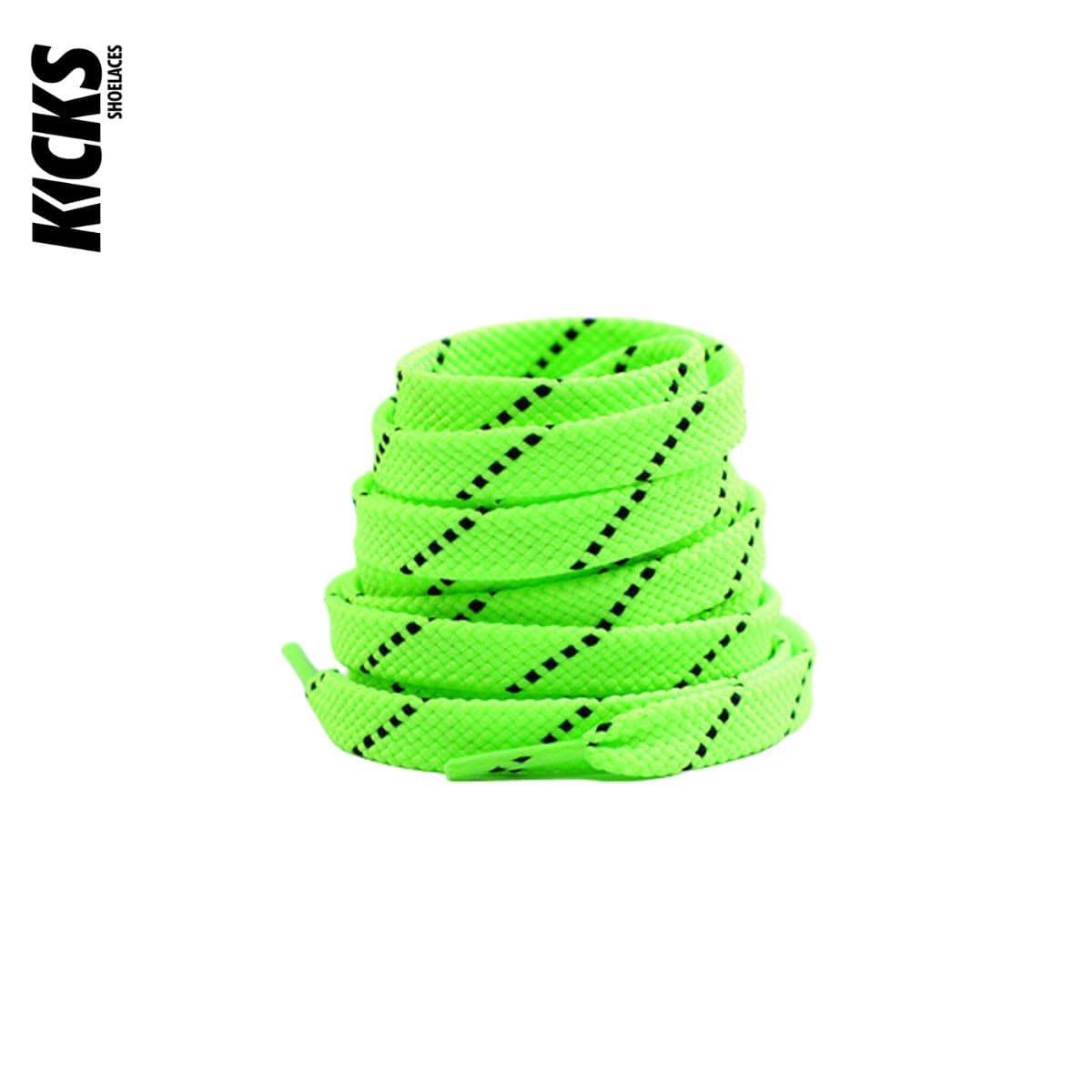 Fluorescent-Green-Black-Dot-Patterned-Shoelaces