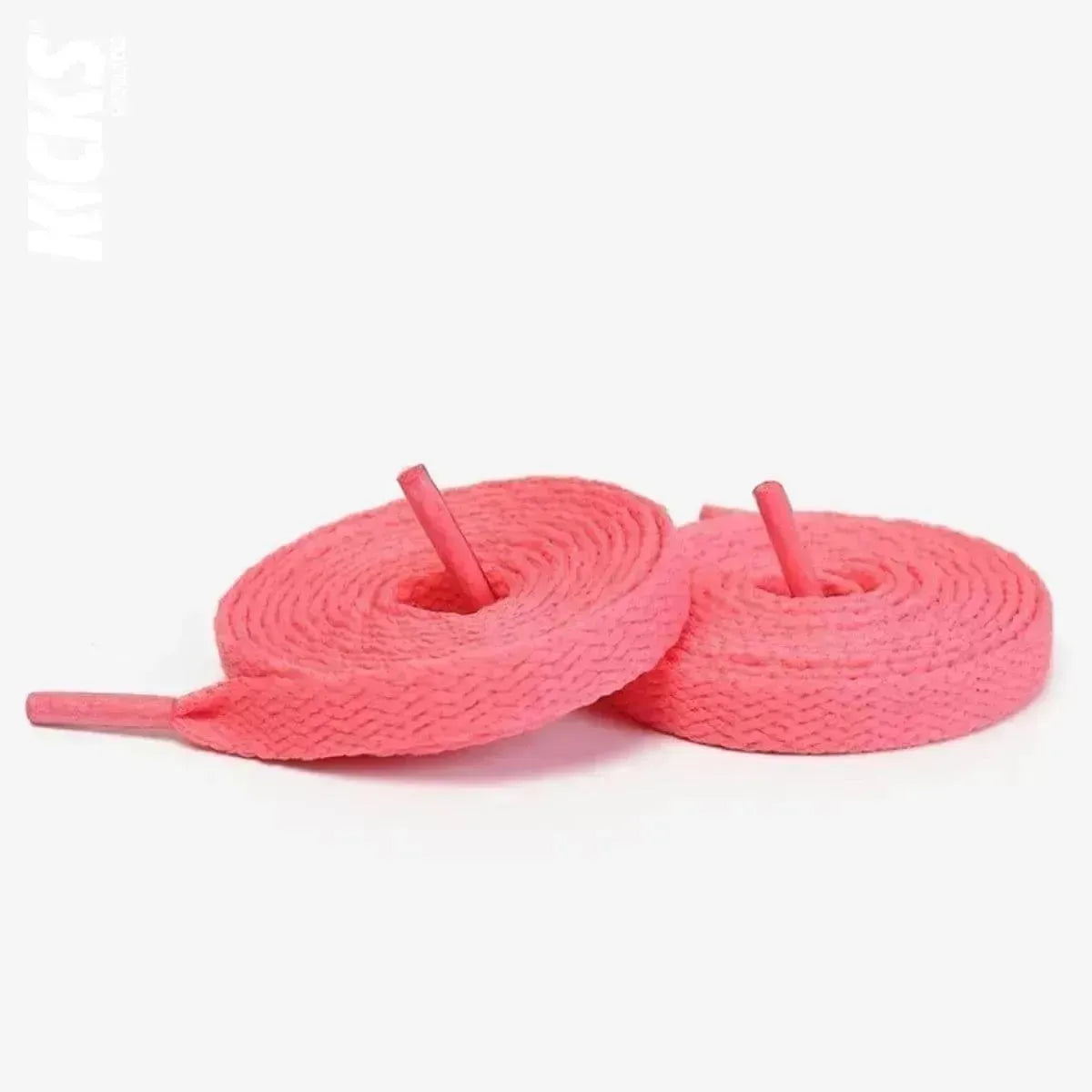 Watermelon red shoelaces for shoes, sneakers, and trainers, versatile replacement laces for everyday footwear by Kicks Shoelaces