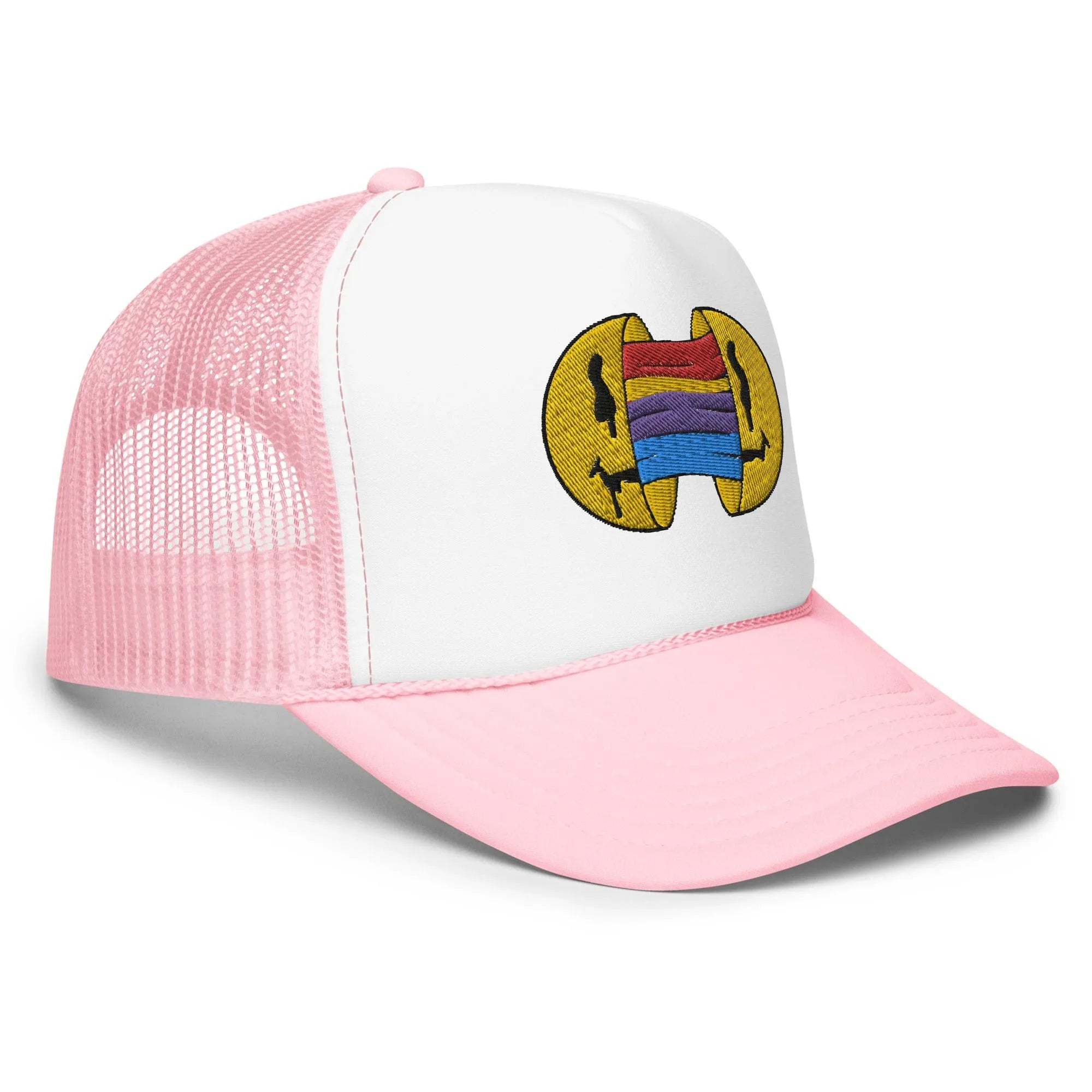 Smiley Face Rainbow Foam Trucker Hat