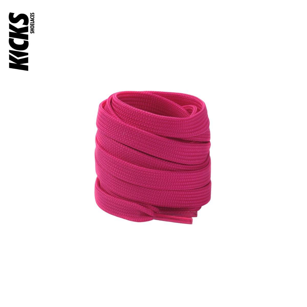 Rose pink flat replacement laces for Nike Dunks shoes and sneakers by Kicks Shoelaces
