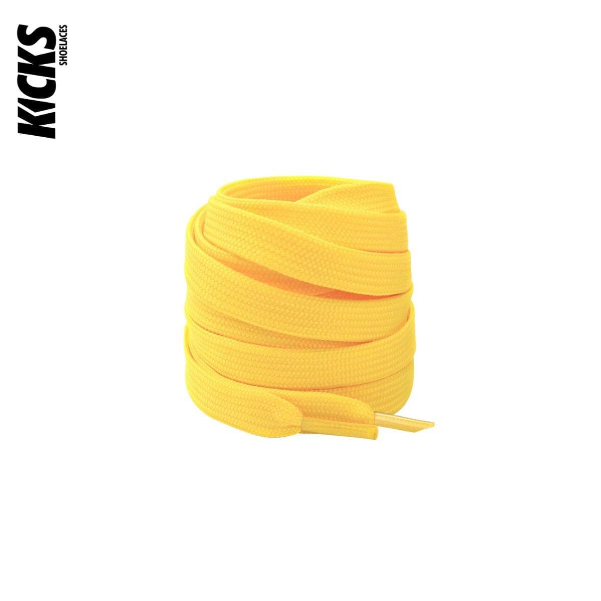 Golden Yellow flat replacement laces for Nike Dunks shoes and sneakers by Kicks Shoelaces
