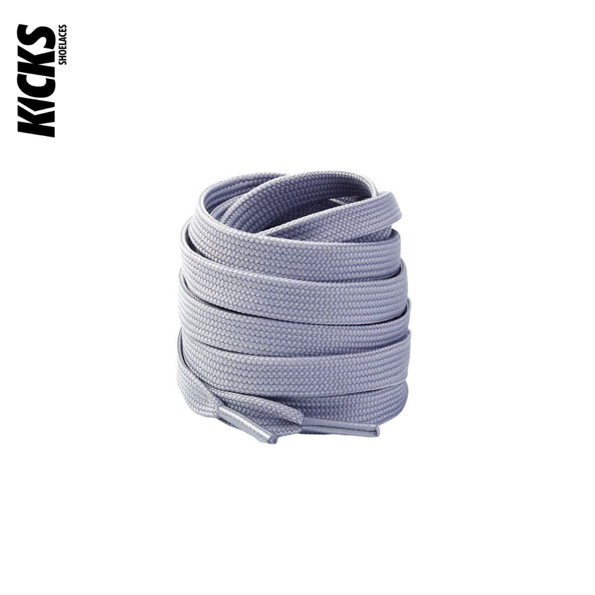 Grey flat replacement laces for Nike Dunks shoes and sneakers by Kicks Shoelaces