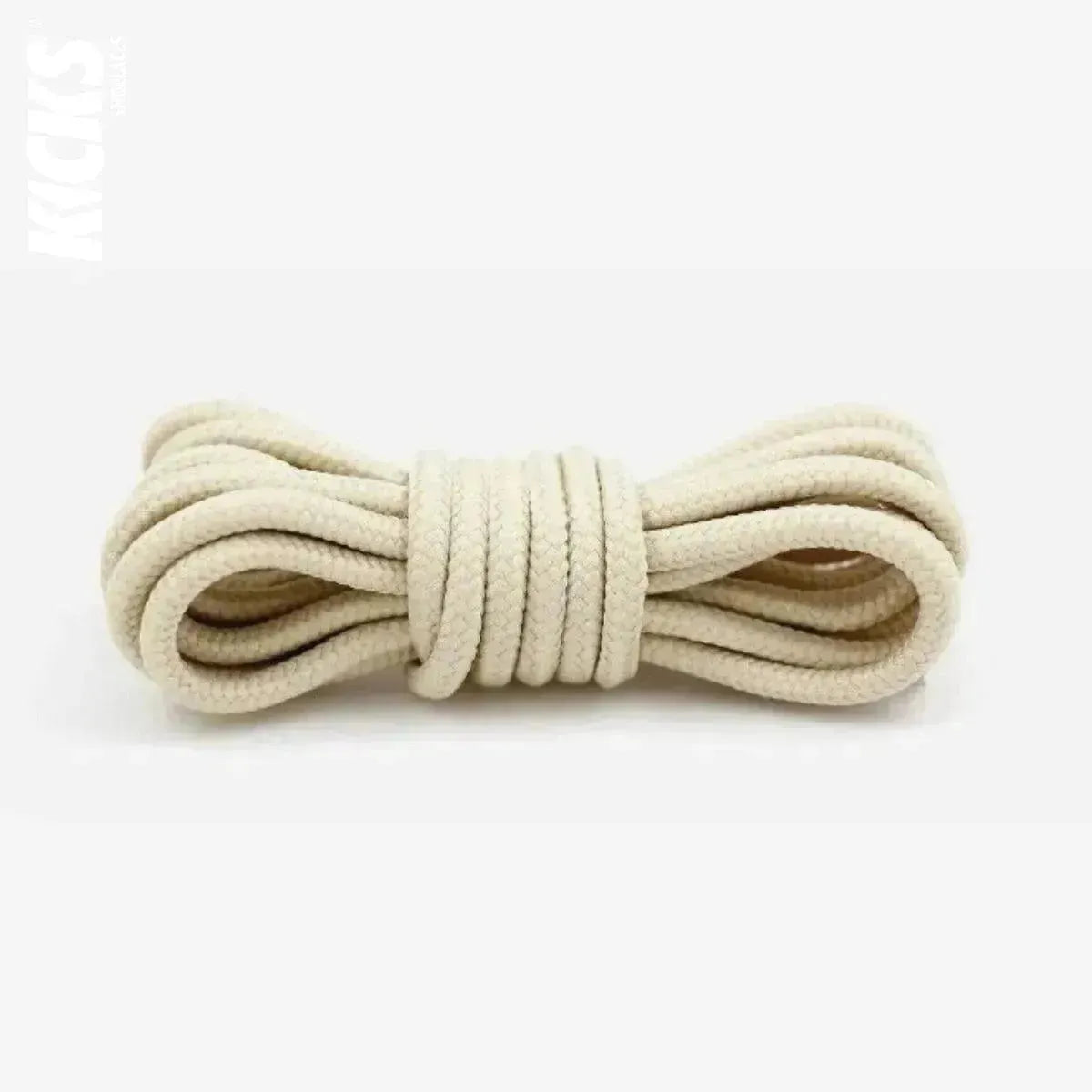 Beige replacement laces for Jordan 13 sneakers, round shoelaces by Kicks Shoelaces