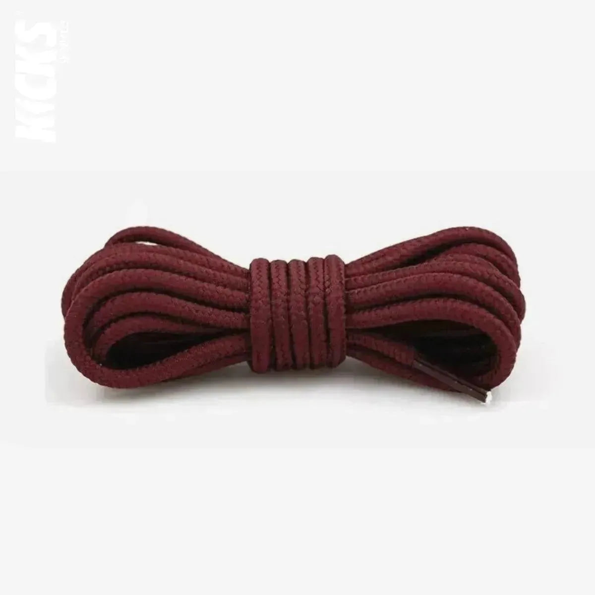 Dark red replacement laces for Jordan 13 sneakers, round shoelaces by Kicks Shoelaces