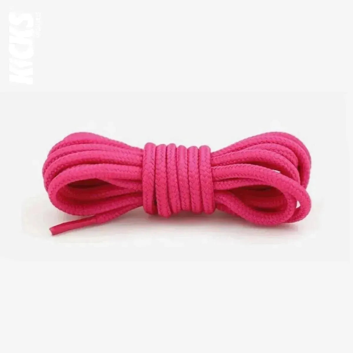 Rose pink replacement laces for Jordan 13 sneakers, round shoelaces by Kicks Shoelaces