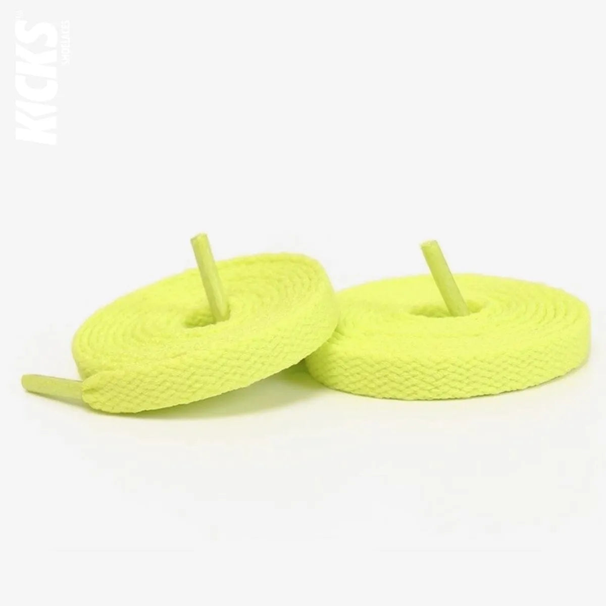 Fluorescent yellow replacement laces for Nike Air Jordan 4 sneakers by Kicks Shoelaces