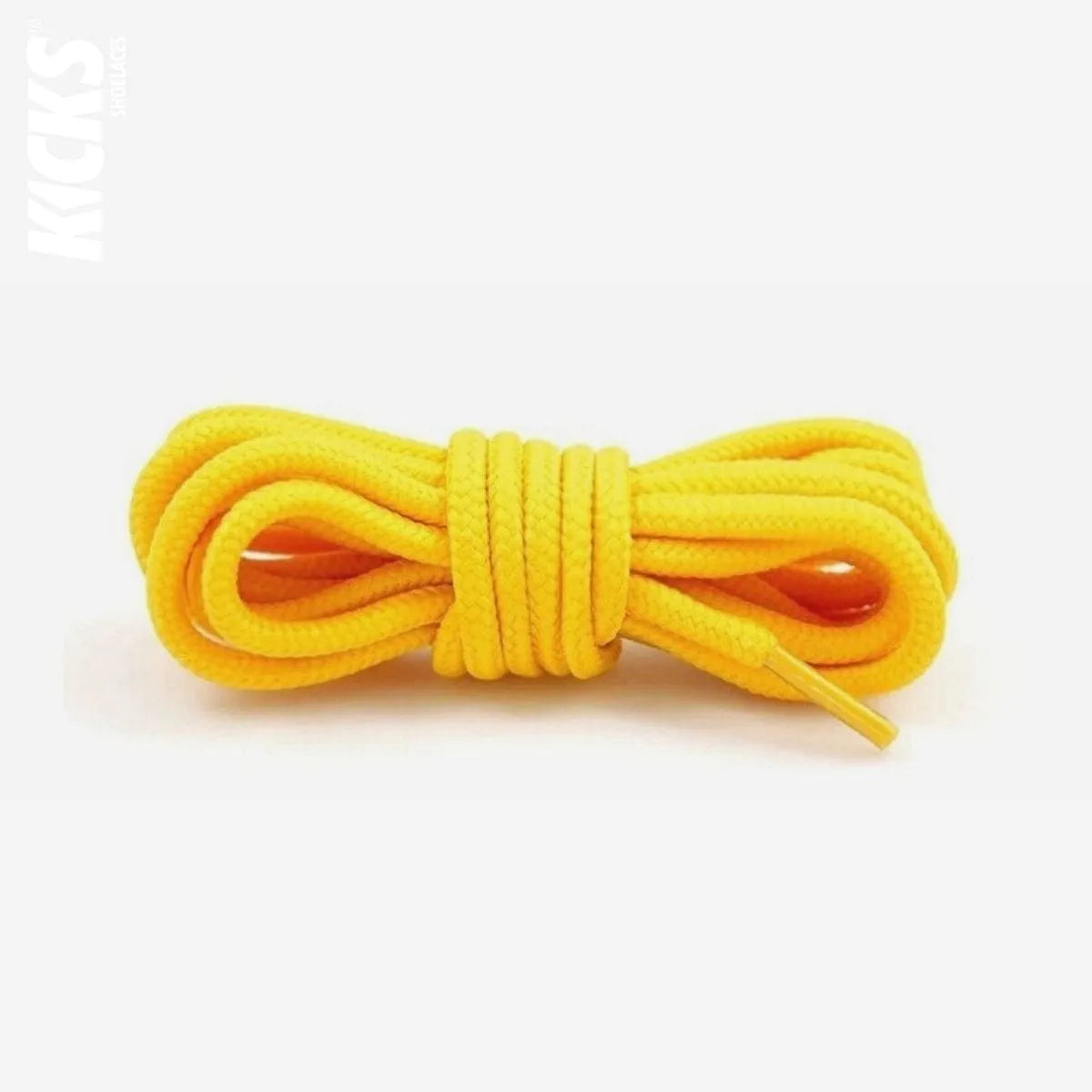 Golden yellow round replacement laces for Nike Air Jordan 9 shoes and sneakers by Kicks Shoelaces