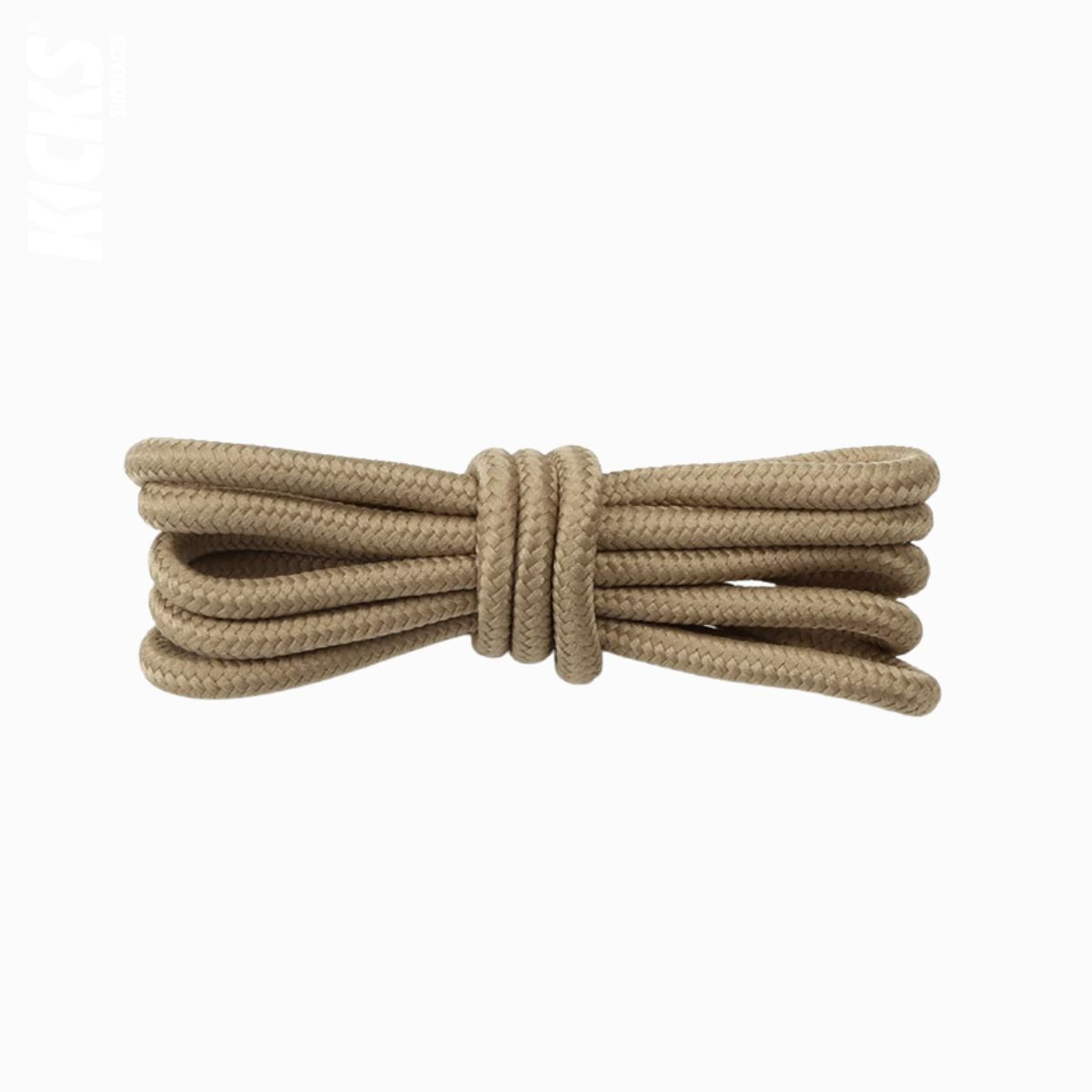 Khaki round shoestrings for sneakers, replacement laces by Kicks Shoelaces