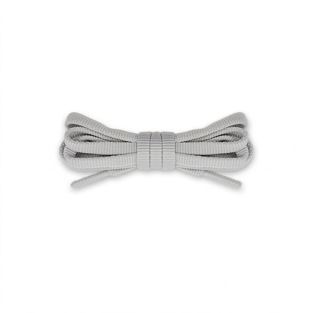 Light grey replacement shoelaces for Saucony Endorphin Rift running shoes by Kicks Shoelaces.