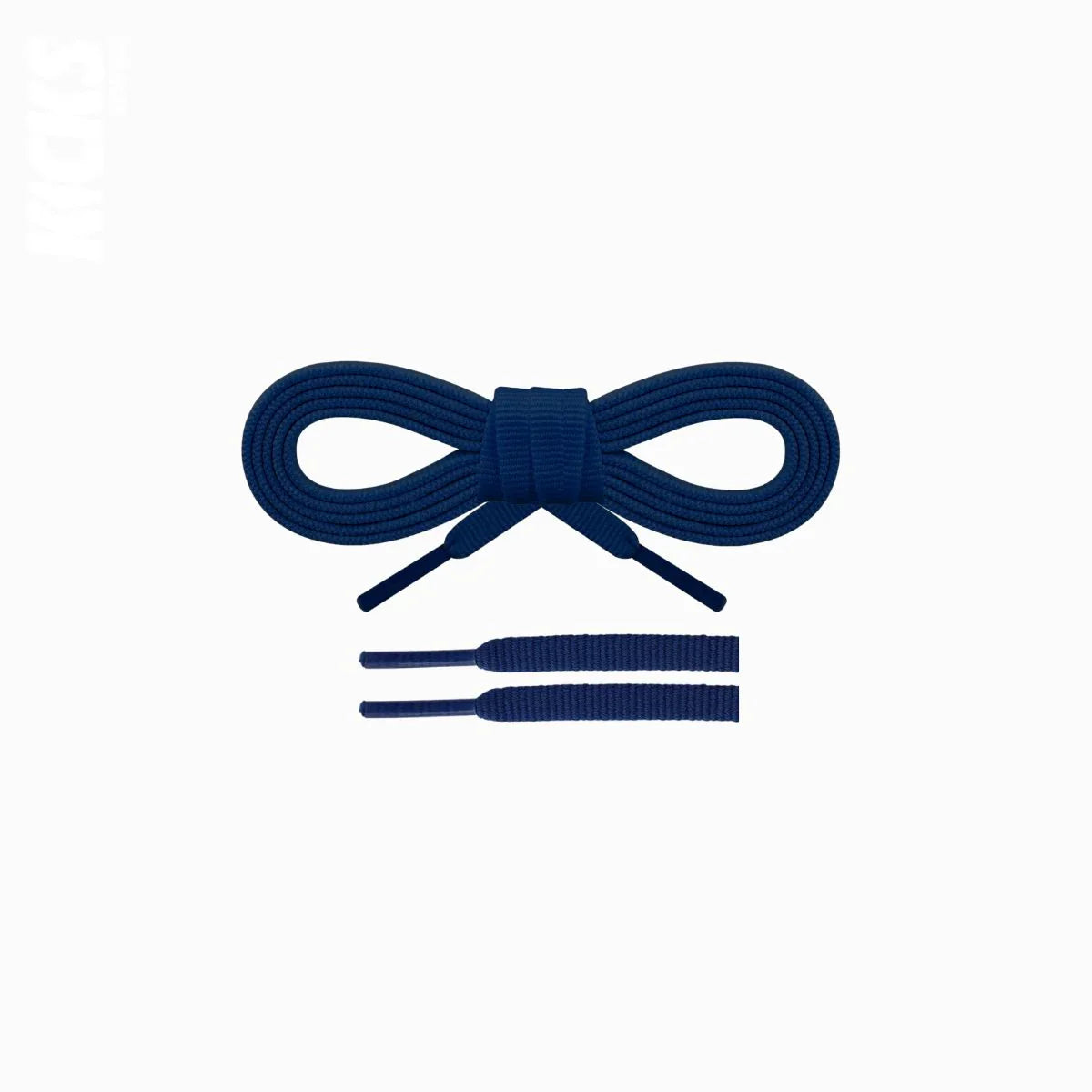 Navy blue replacement laces for Asics Gel Kayano 30 by Kicks Shoelaces - running shoe laces in multiple lengths for a perfect fit.