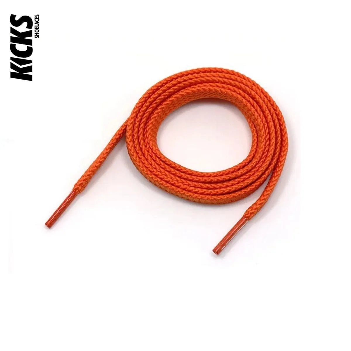 Orange sneaker laces for New Balance 991 shoes and trainers by Kicks Shoelaces
