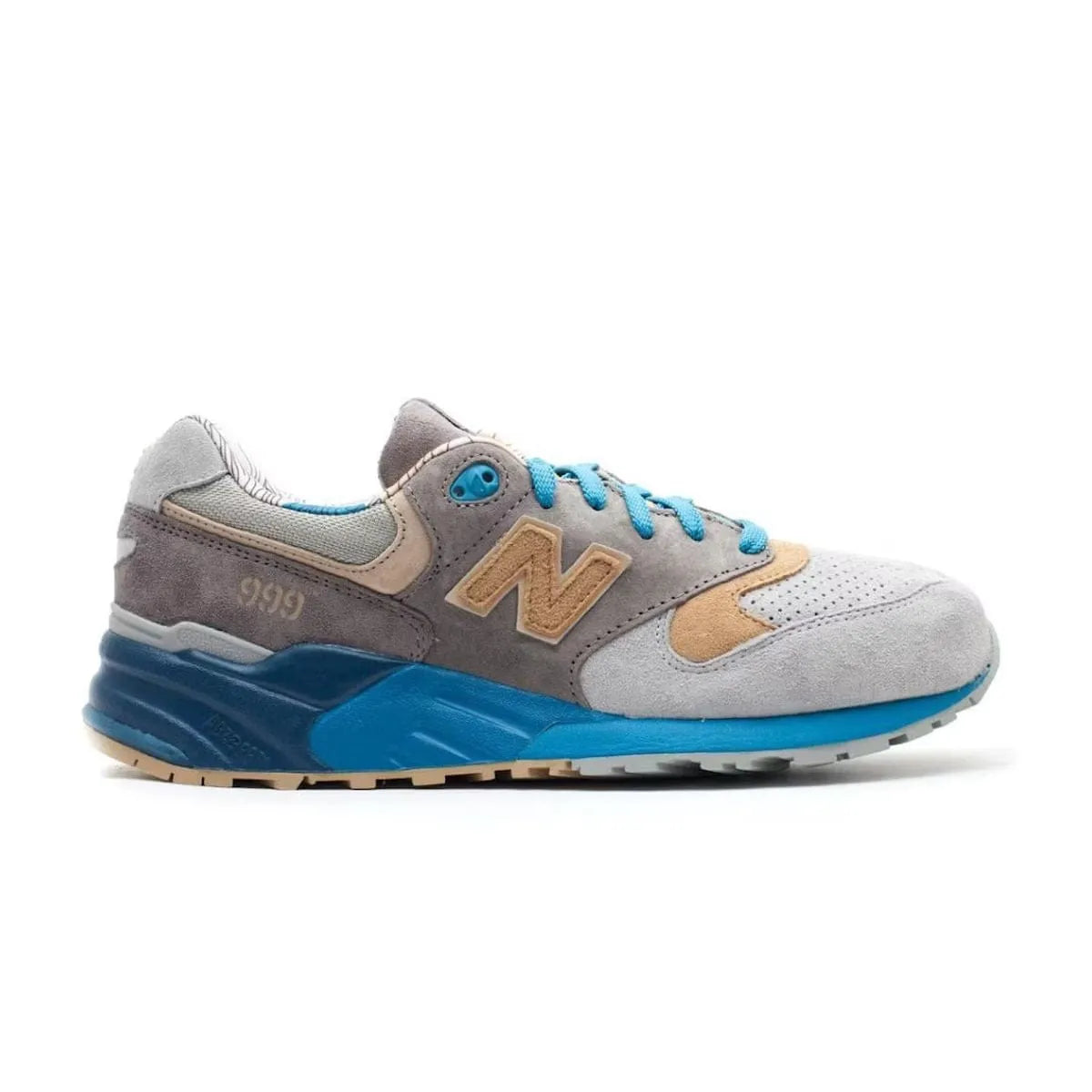 New Balance 999 sneakers with replacement laces by Kicks Shoelaces"