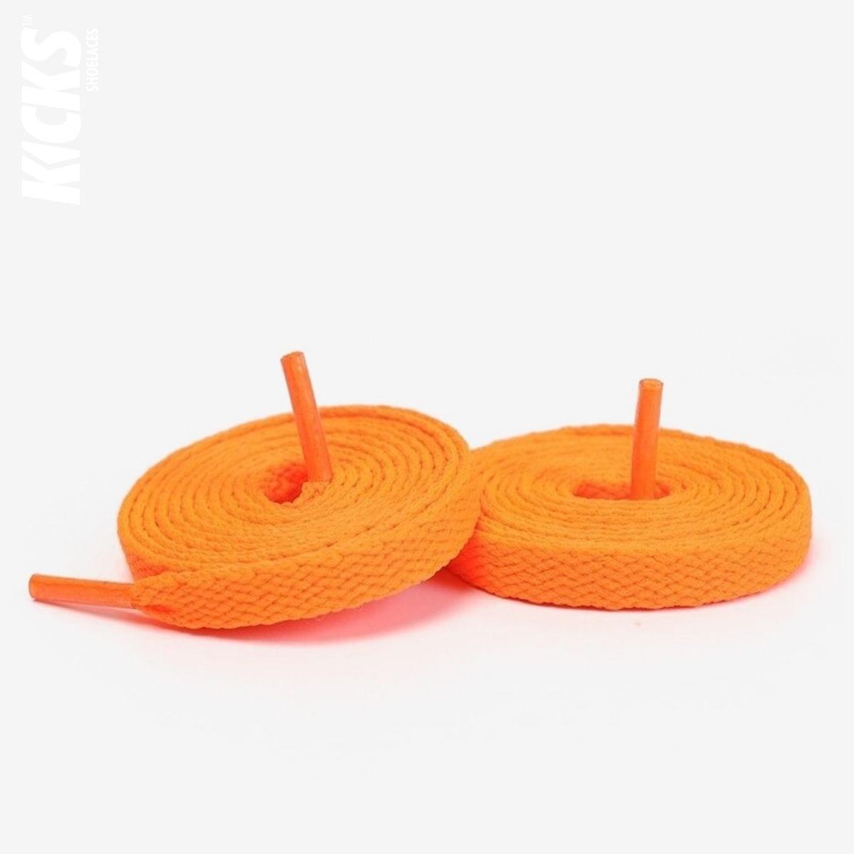 Orange replacement laces for Nike Air Force 1 sneakers by Kicks Shoelaces