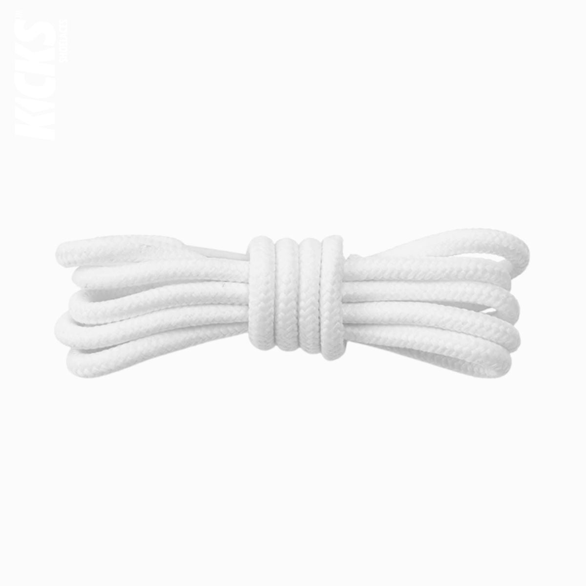 White replacement laces for Nike Air Max 720 sneakers, round shoelaces by Kicks Shoelaces