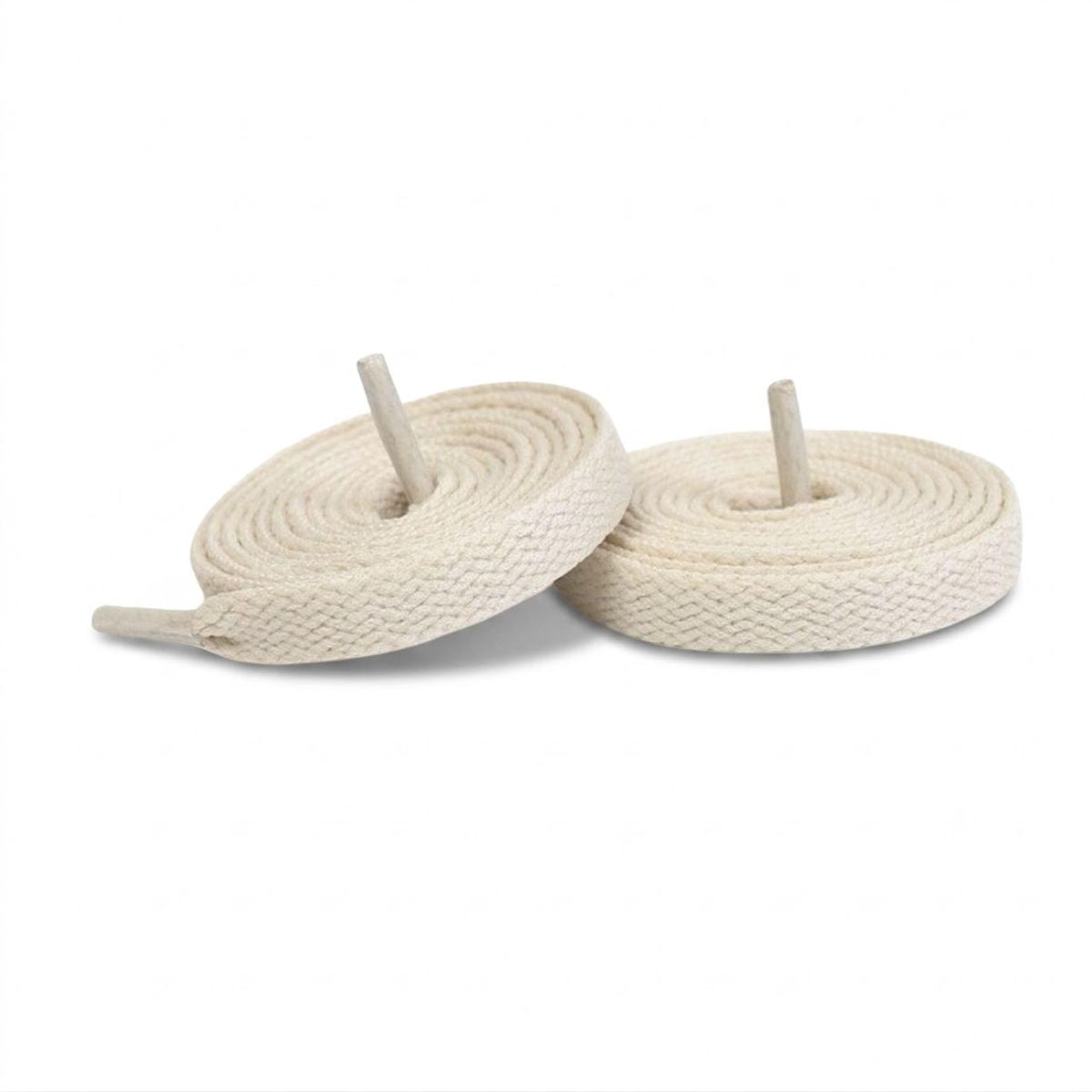 Beige flat replacement shoelaces for Nike Cortez sneakers by Kicks Shoelaces