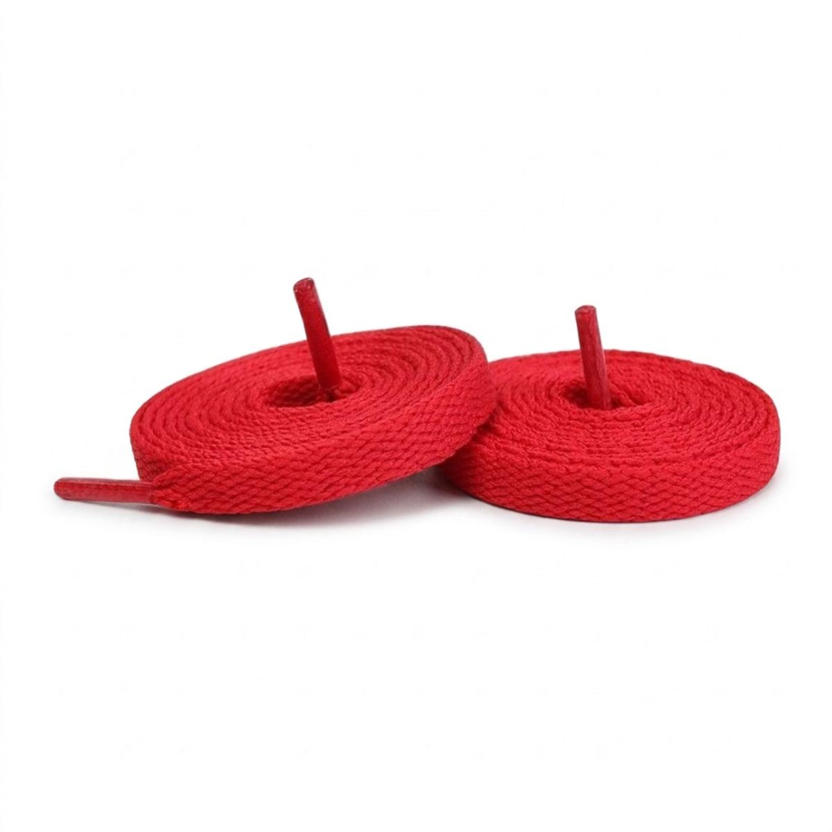 Red flat replacement shoelaces for Nike Cortez sneakers by Kicks Shoelaces