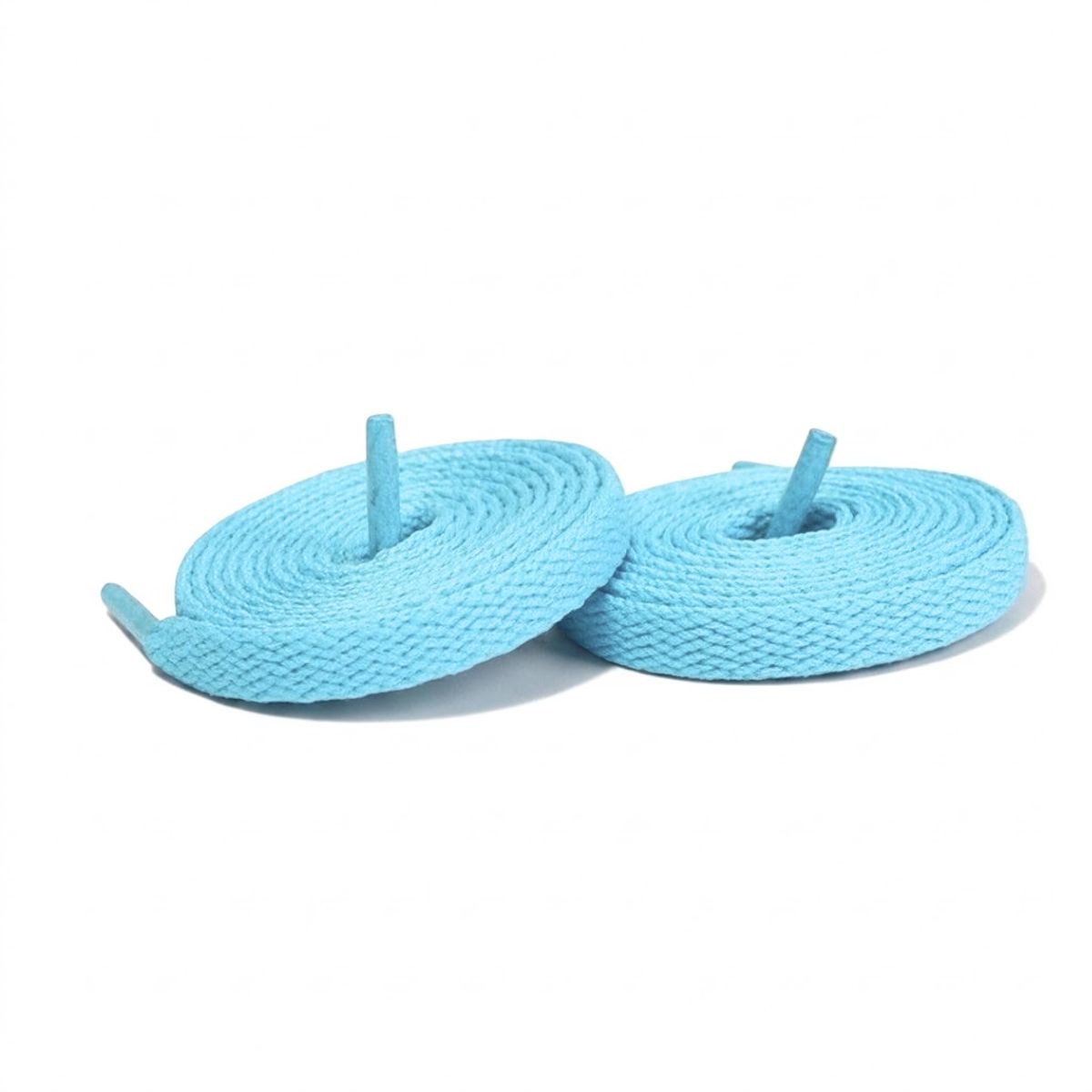 Light blue flat replacement shoelaces for Nike Cortez sneakers by Kicks Shoelaces
