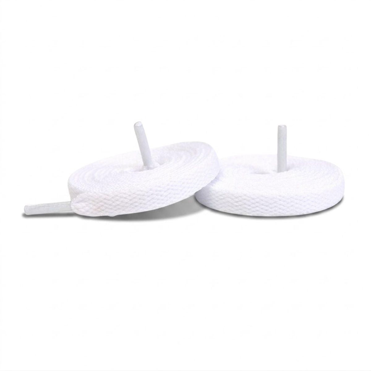 White flat replacement shoelaces for Nike Cortez sneakers by Kicks Shoelaces
