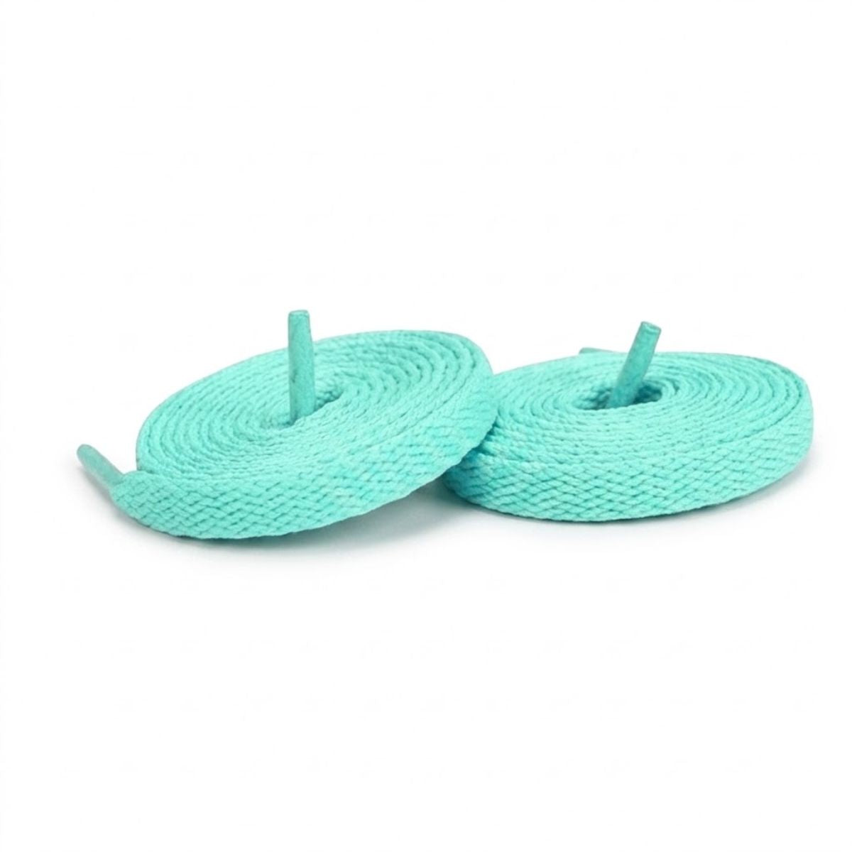 Nike dunk sneakers with spearmint blue shoelaces for shoes, and trainers by Kicks Shoelaces.