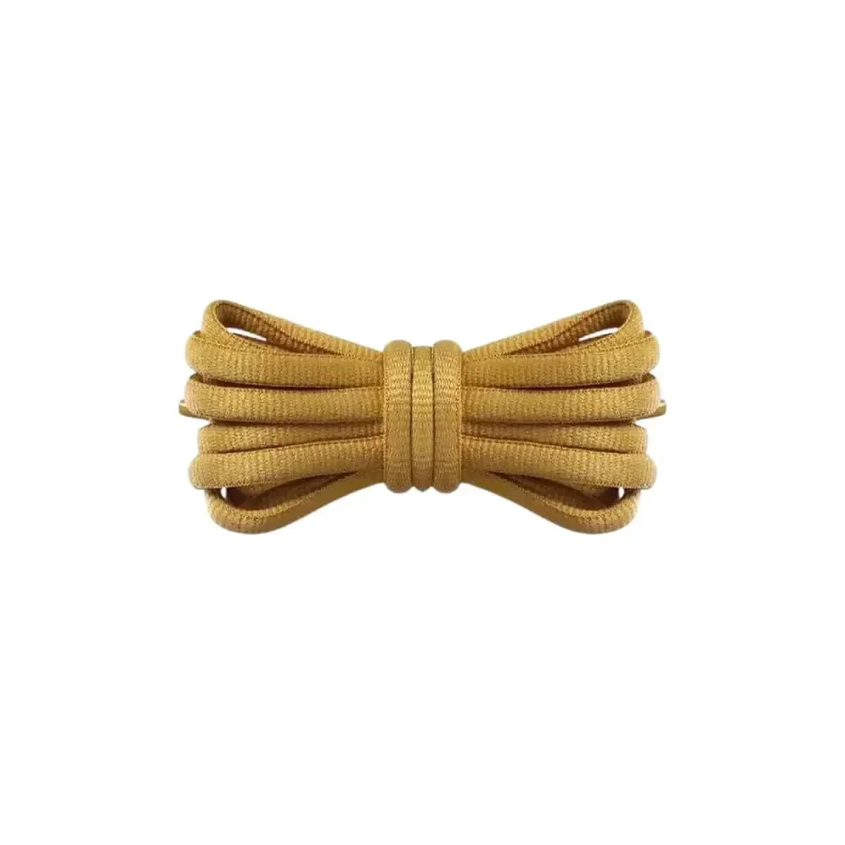 Gold replacement thick oval shoelaces shoes and sneakers