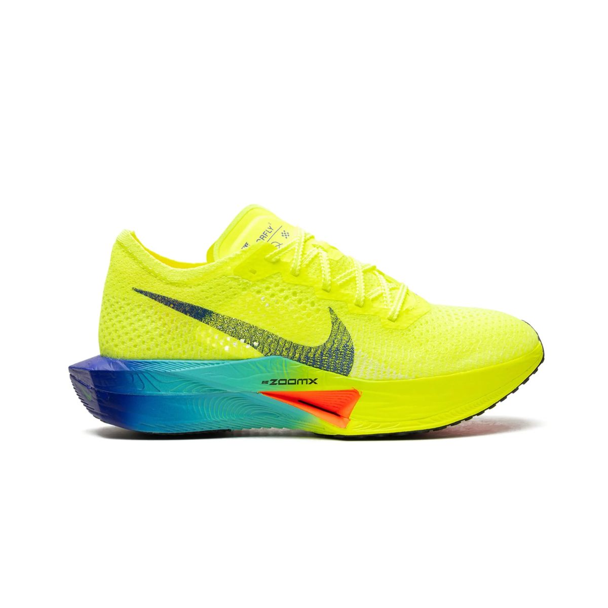 Replacement sawtooth shoelaces for Nike Zoom Vaporfly Scream Green
running shoes by Kicks Shoelaces