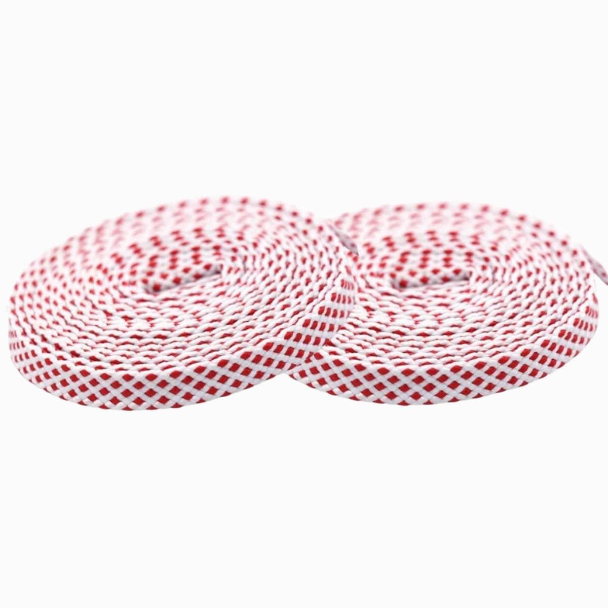 Red Patterned Shoelaces - Kicks Shoelaces