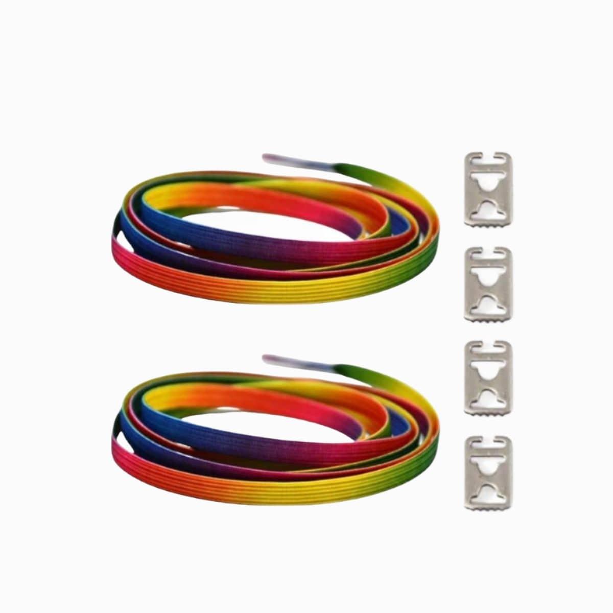 Replacement for Shoe Laces Rainbow No-Tie Shoelaces - Kicks Shoelaces