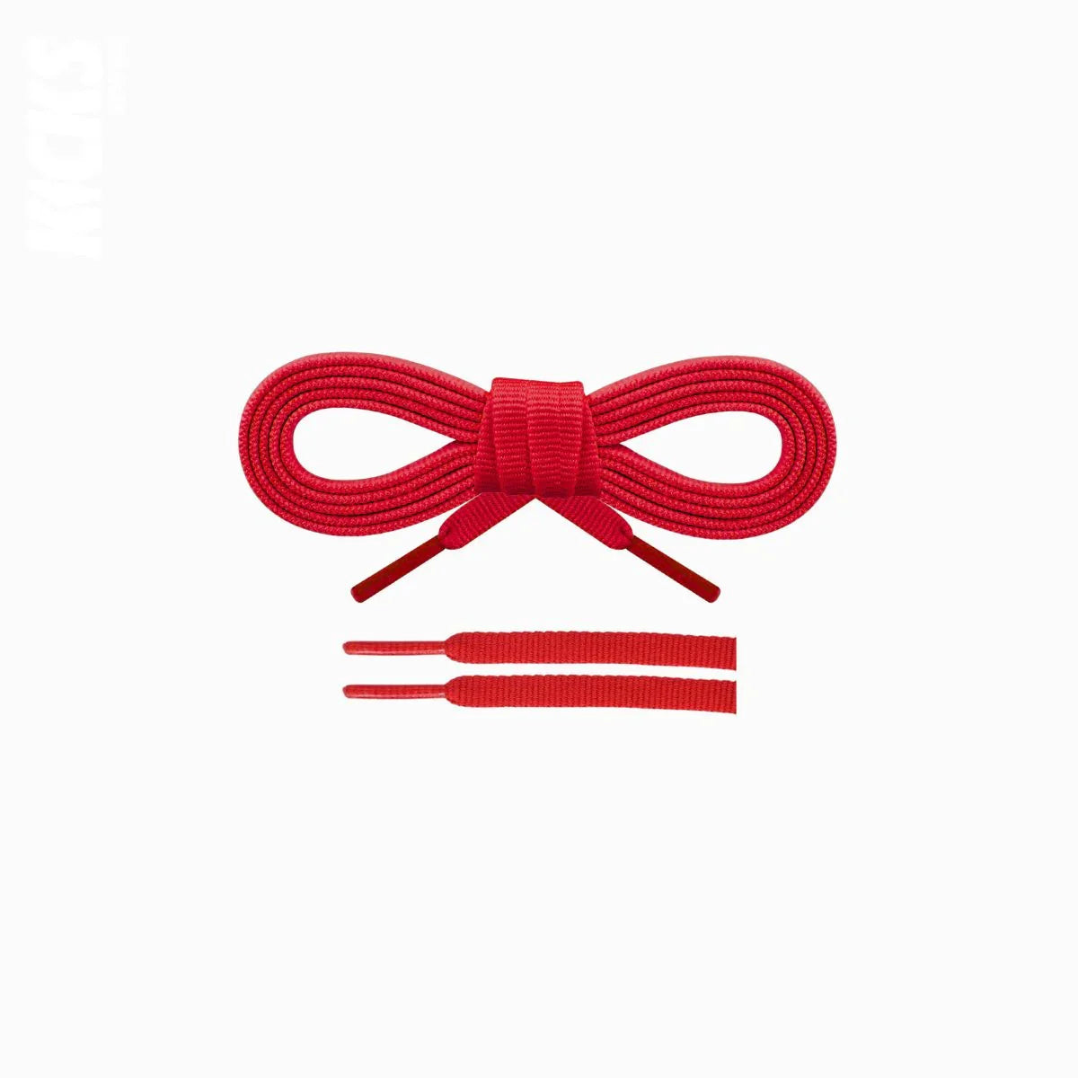 Red replacement laces for Asics Magic Speed by Kicks Shoelaces, performance running shoe laces available in multiple lengths.