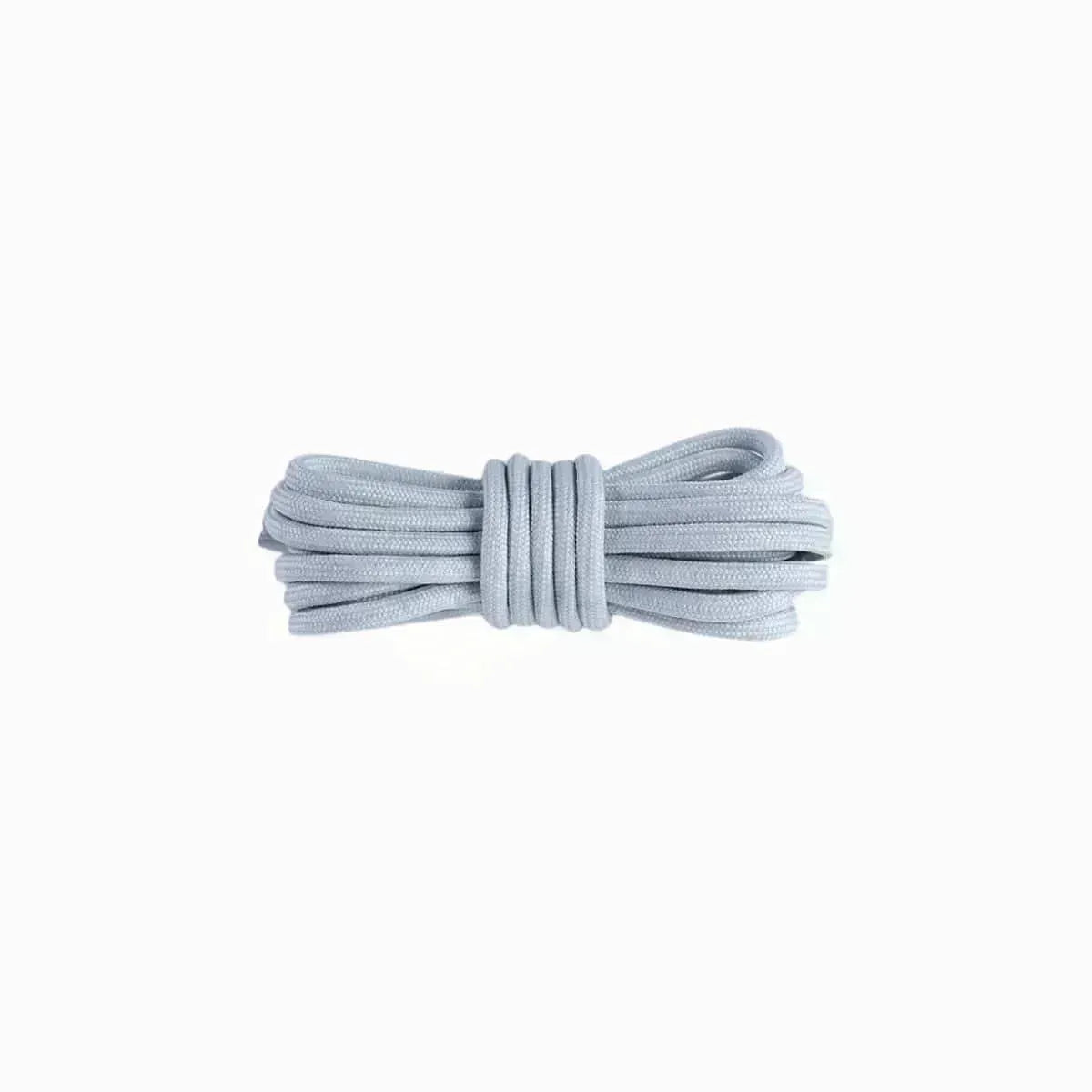 White grey replacement rope laces for Yeezy 350 Zebra sneakers by Kicks Shoelaces.