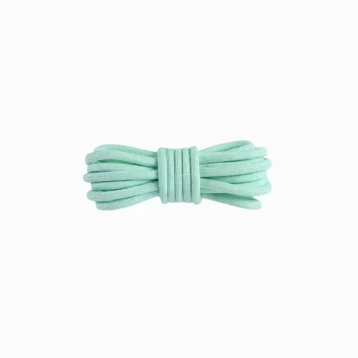 Light green replacement rope laces for Yeezy Sulfur sneakers by Kicks Shoelaces.