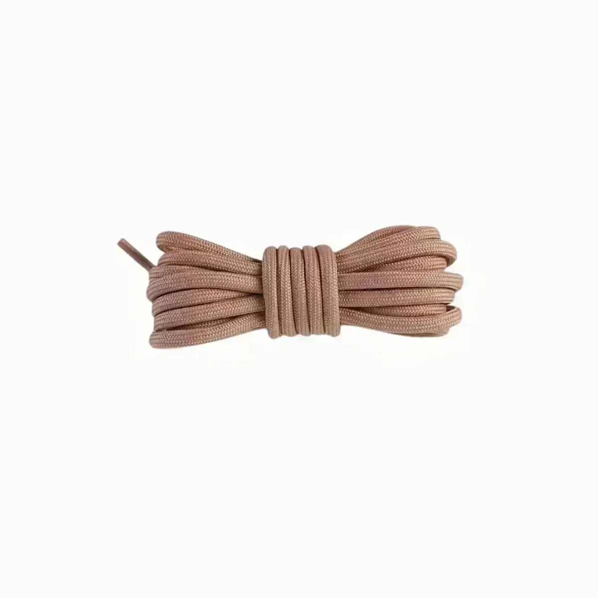 Tan replacement rope laces for Yeezy Sulfur sneakers by Kicks Shoelaces.