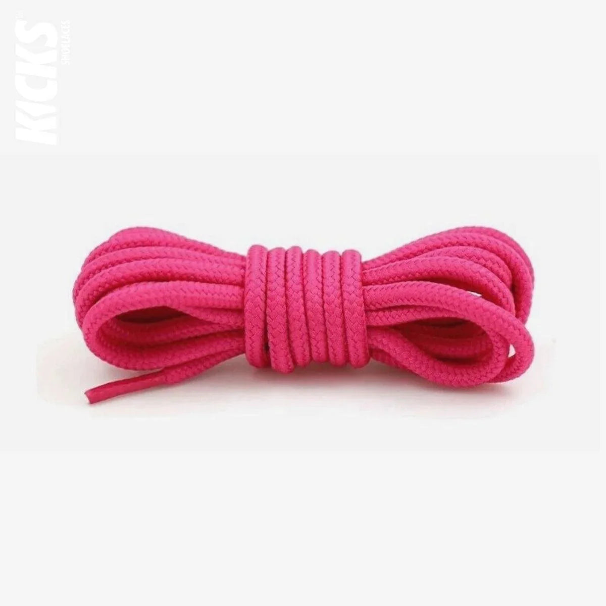 Rose pink round shoestrings for sneakers, replacement laces by Kicks Shoelaces