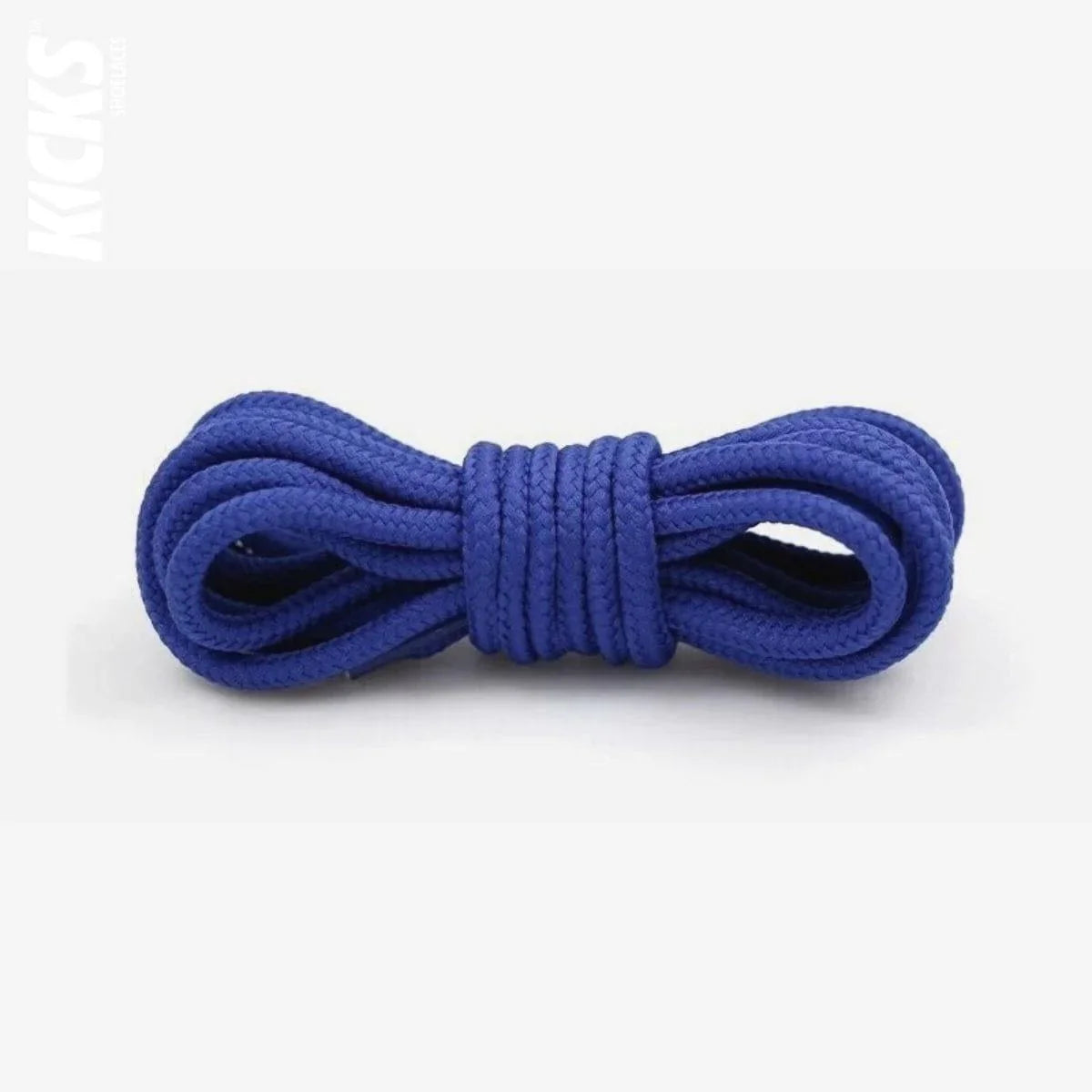 Royal blue round shoestrings for sneakers, replacement laces by Kicks Shoelaces