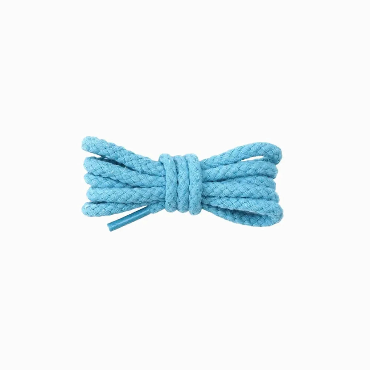 Sky blue thick rope laces for sneakerheads who want bold, fun shoelaces that help sneakers stand out.