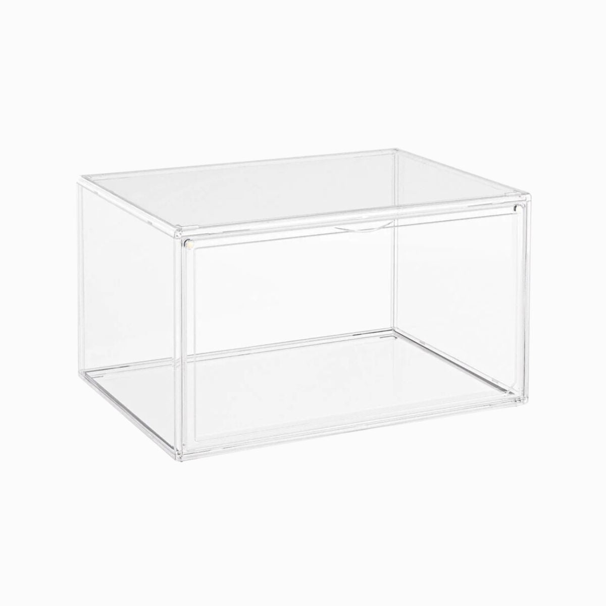 Stackable clear shoe box for displaying sneakers