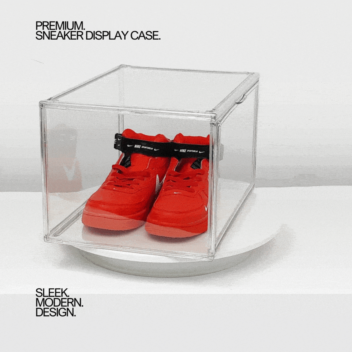 Stackable transparent shoe storage boxes for organizing and displaying footwear