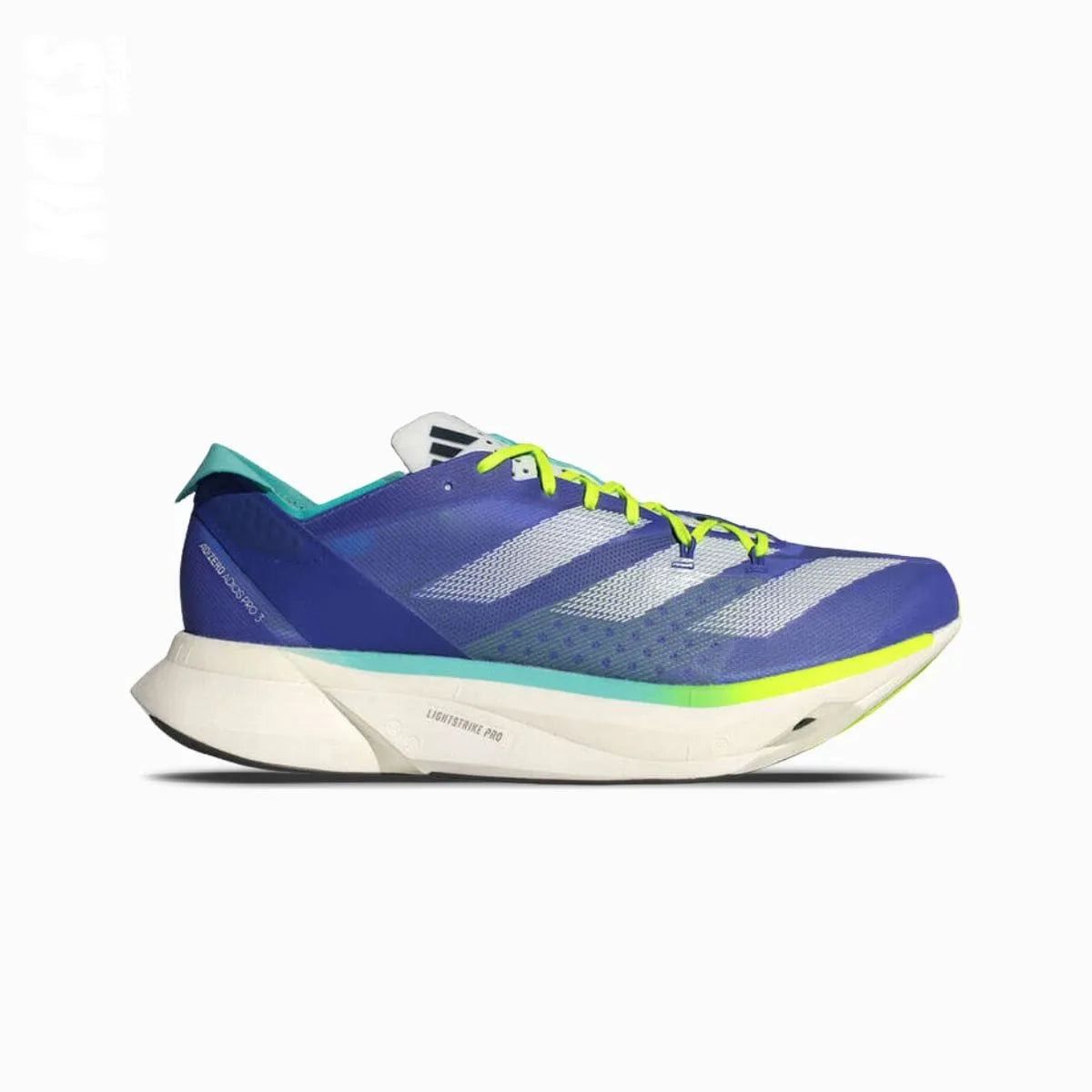 Replacement laces for Adidas Adizero Adios Pro 3 running shoes by Kicks Shoelaces.