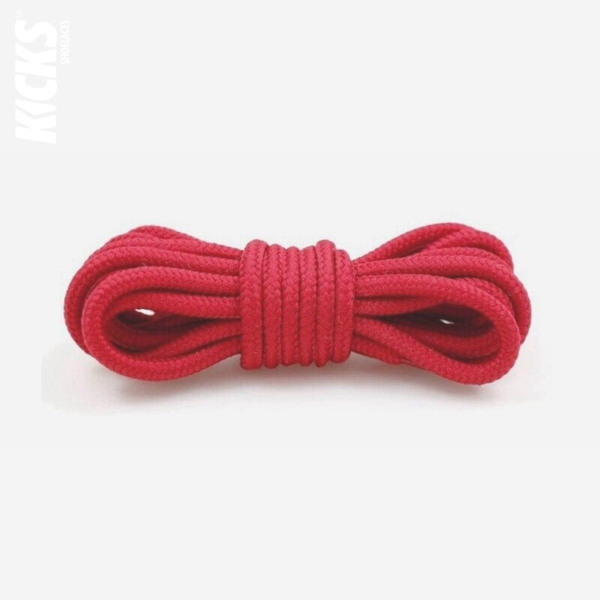 Red replacement round shoelaces for Nike Air Max 97 shoes and sneakers