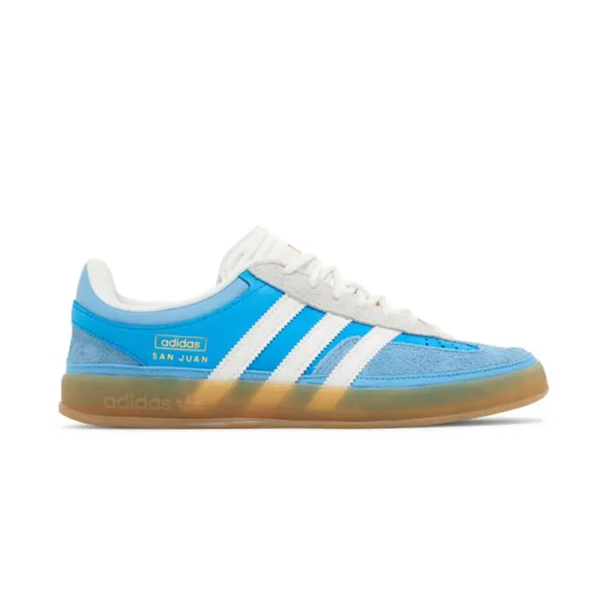Bad Bunny x adidas Gazelle Indoor with replacement spiral rope laces