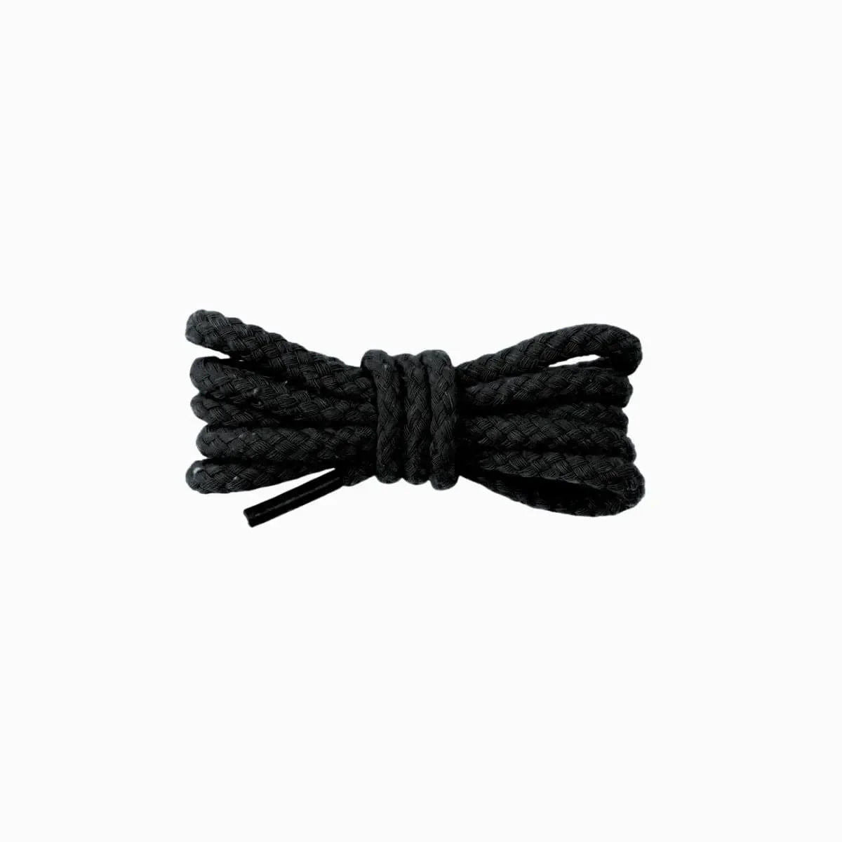 Black thick rope laces for sneakerheads who want bold, fun shoelaces that help sneakers stand out.